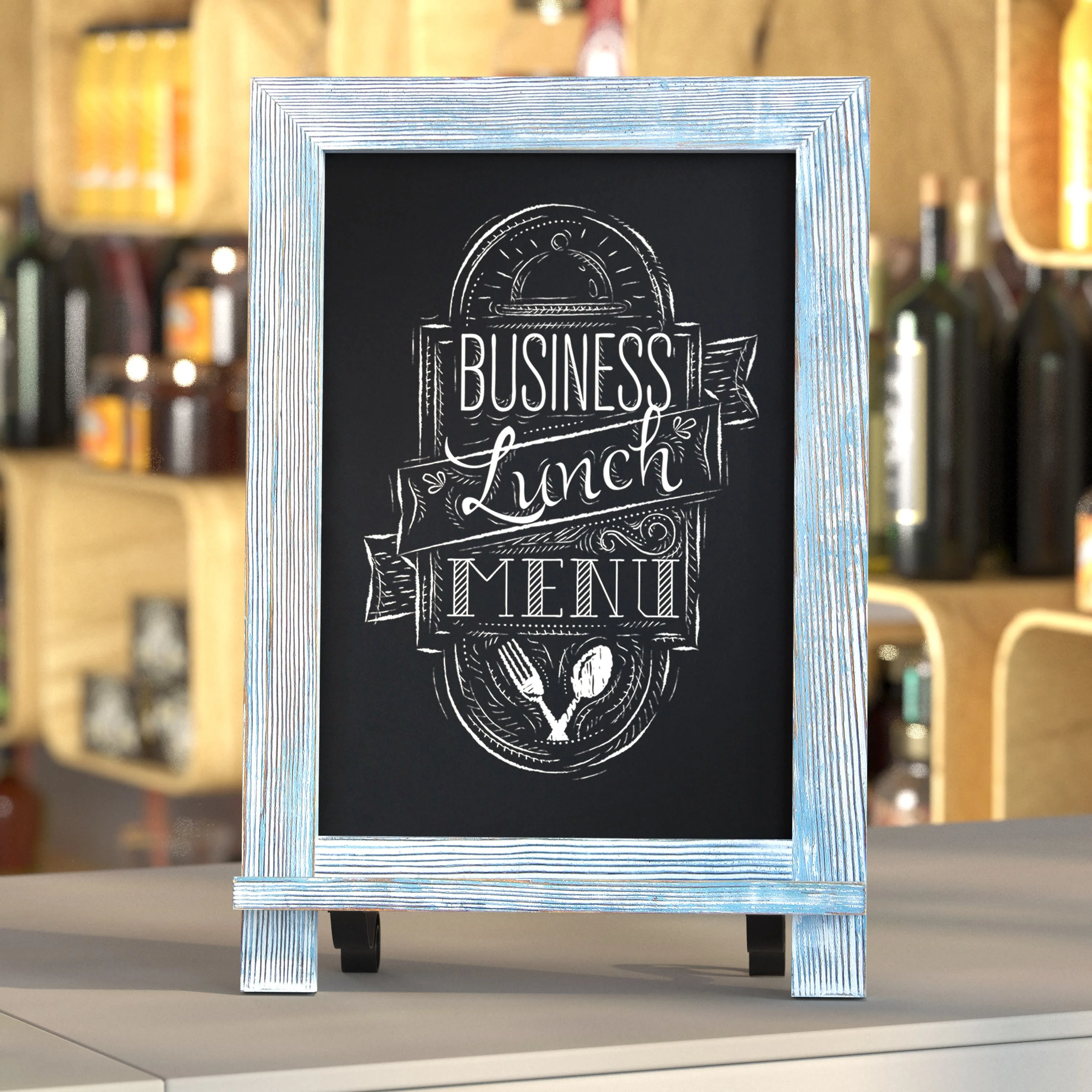 Canterbury Tabletop Magnetic Chalkboards Sign with Metal Scrolled Legs, Hanging Wall Chalkboards, Countertop Memo Board - Image 107