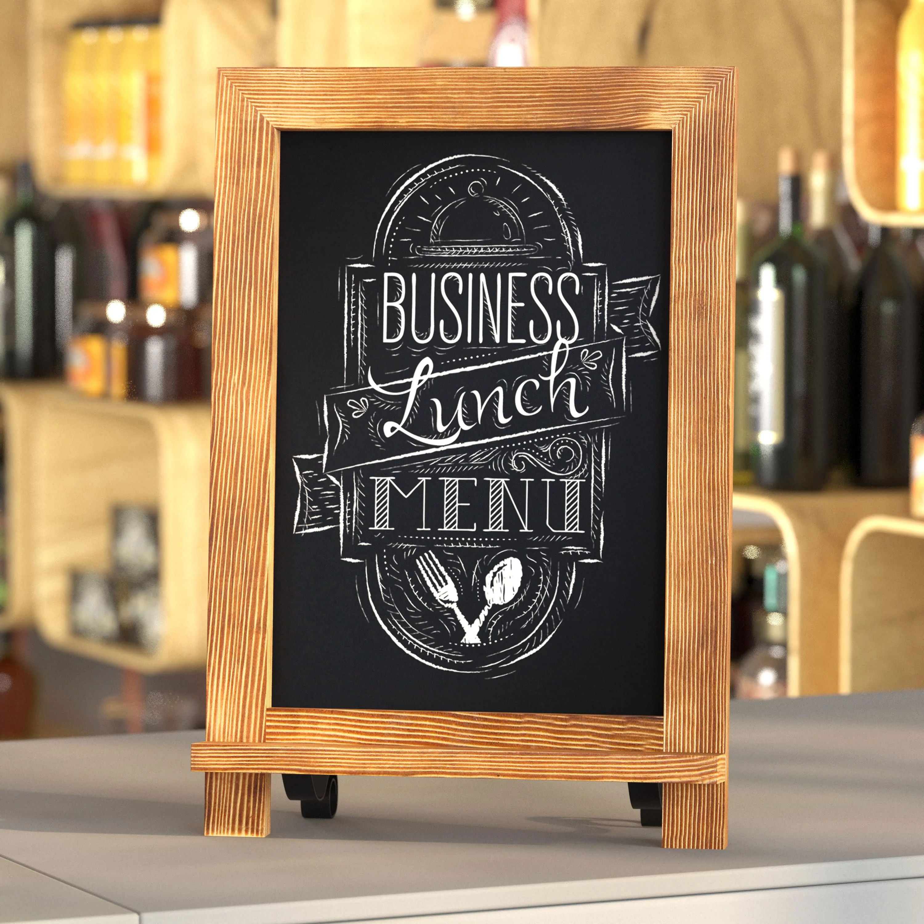 Canterbury Tabletop Magnetic Chalkboards Sign with Metal Scrolled Legs, Hanging Wall Chalkboards, Countertop Memo Board - Image 3