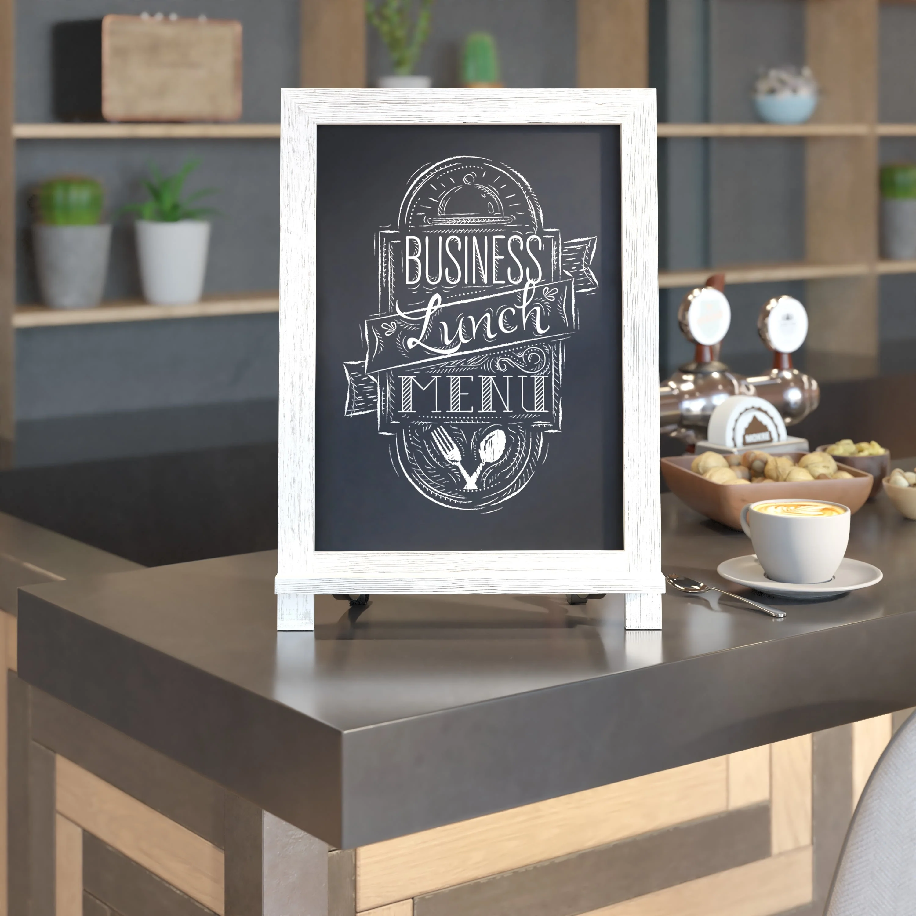 Canterbury Tabletop Magnetic Chalkboards Sign with Metal Scrolled Legs, Hanging Wall Chalkboards, Countertop Memo Board - Image 47
