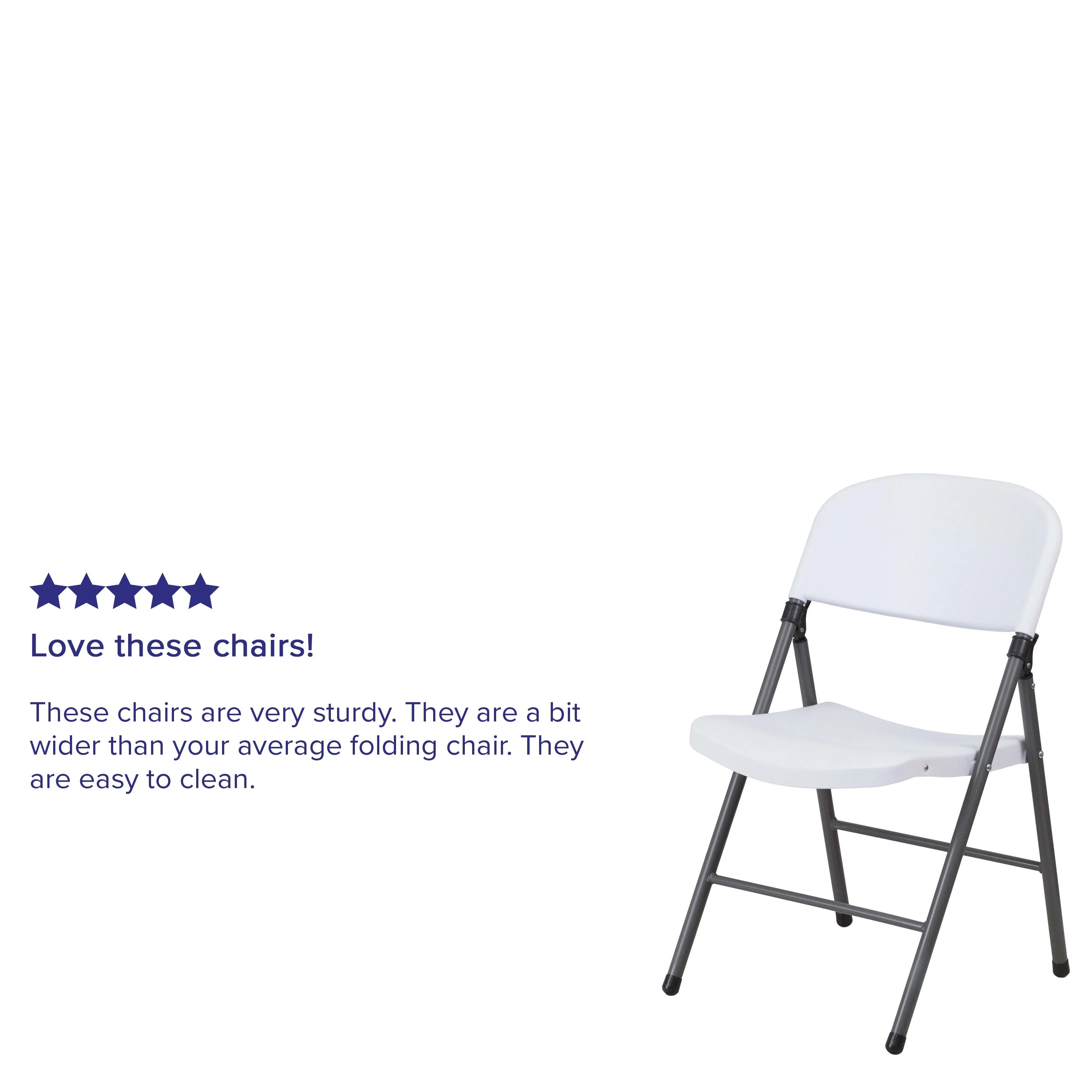 HERCULES Series 330 lb. Capacity Plastic Folding Chair with Charcoal Frame - Image 16