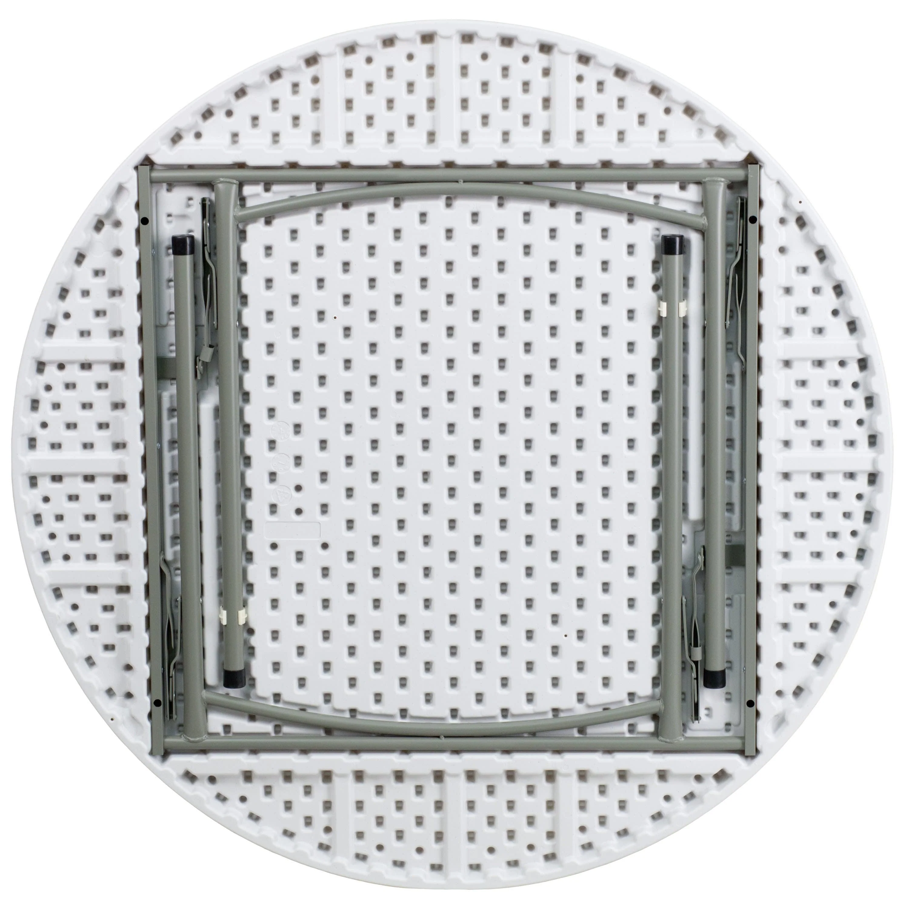 4-Foot Round Plastic Folding Table - Image 7