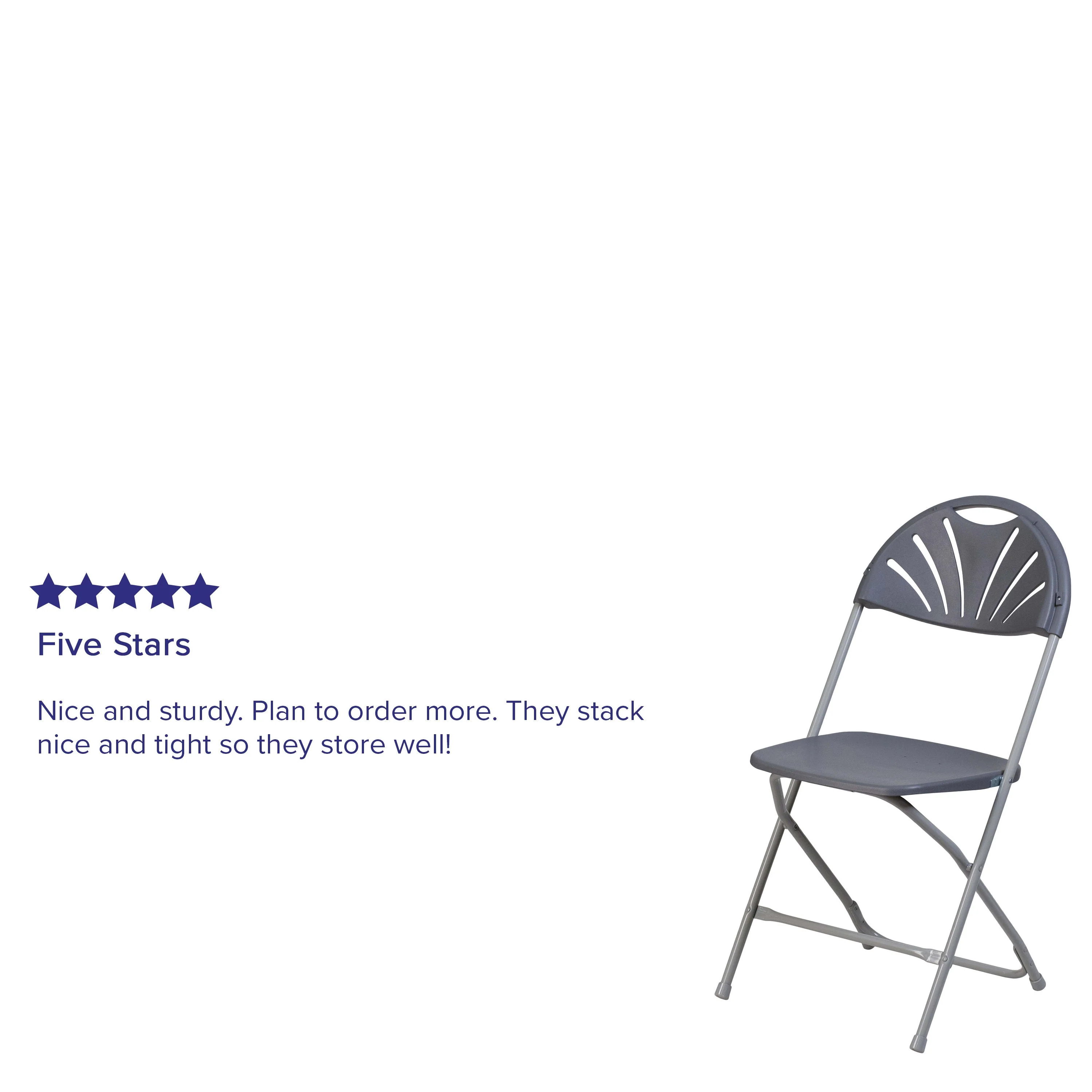 HERCULES Series 650 lb. Capacity Plastic Fan Back Folding Chair - Image 109