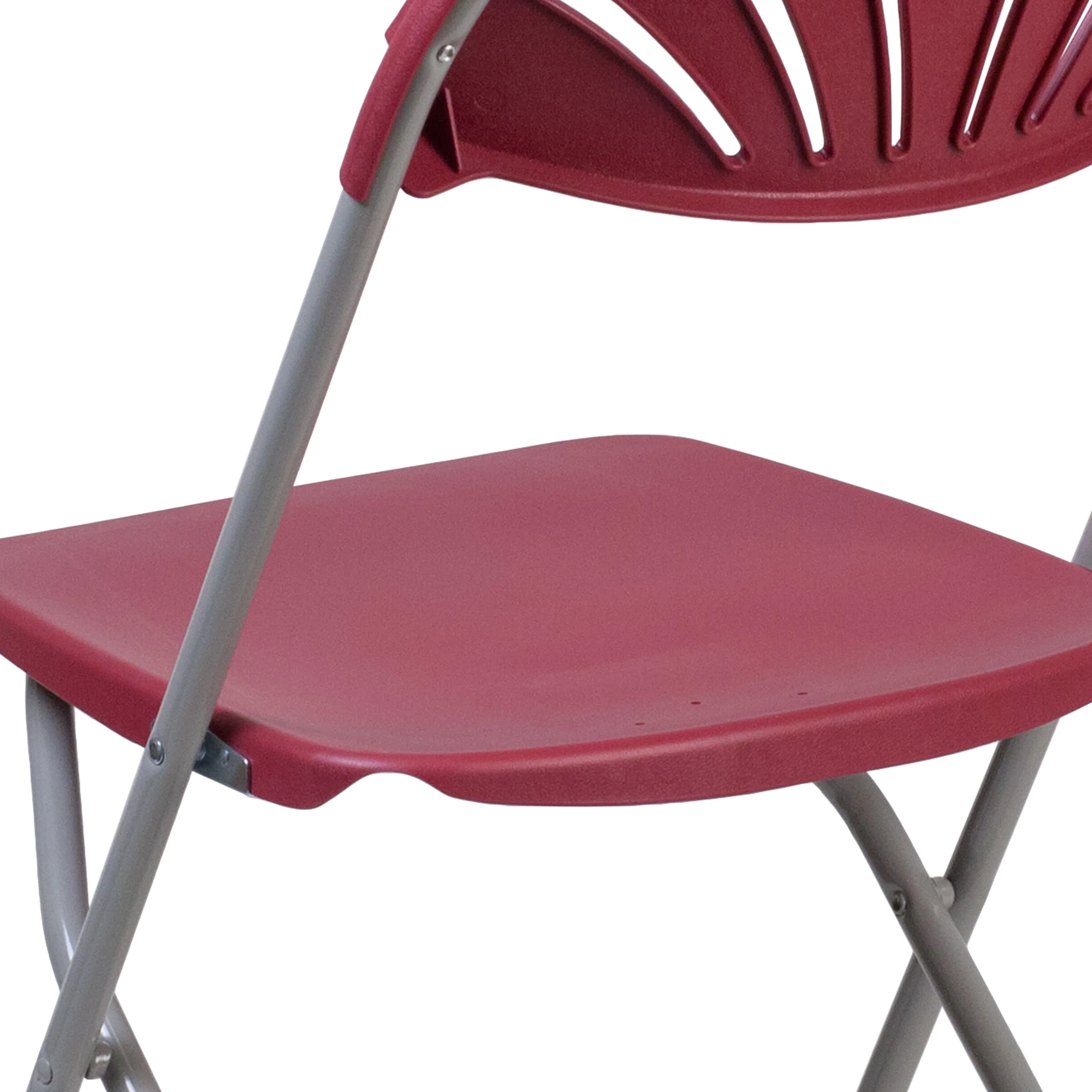 HERCULES Series 650 lb. Capacity Plastic Fan Back Folding Chair - Image 125