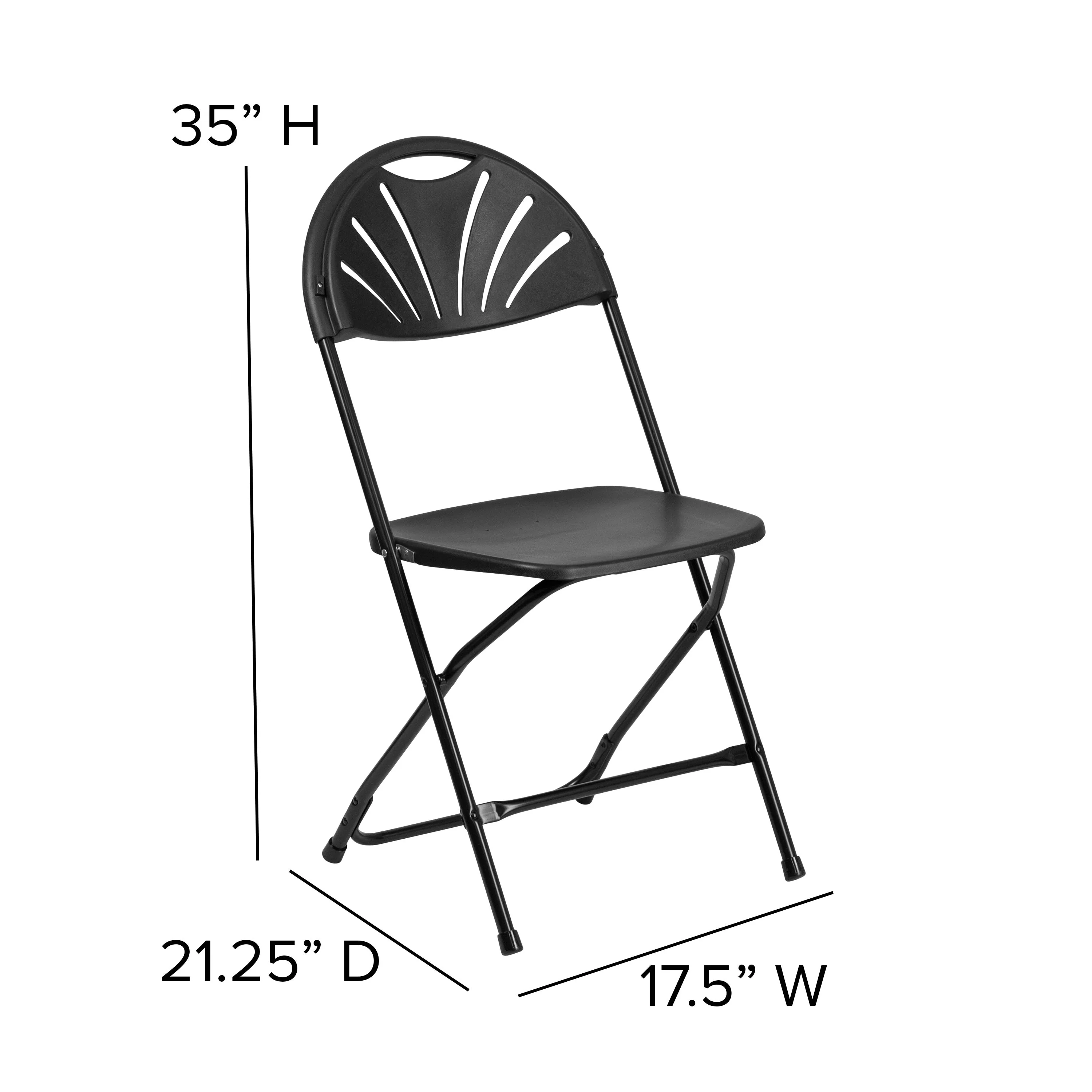 HERCULES Series 650 lb. Capacity Plastic Fan Back Folding Chair - Image 18
