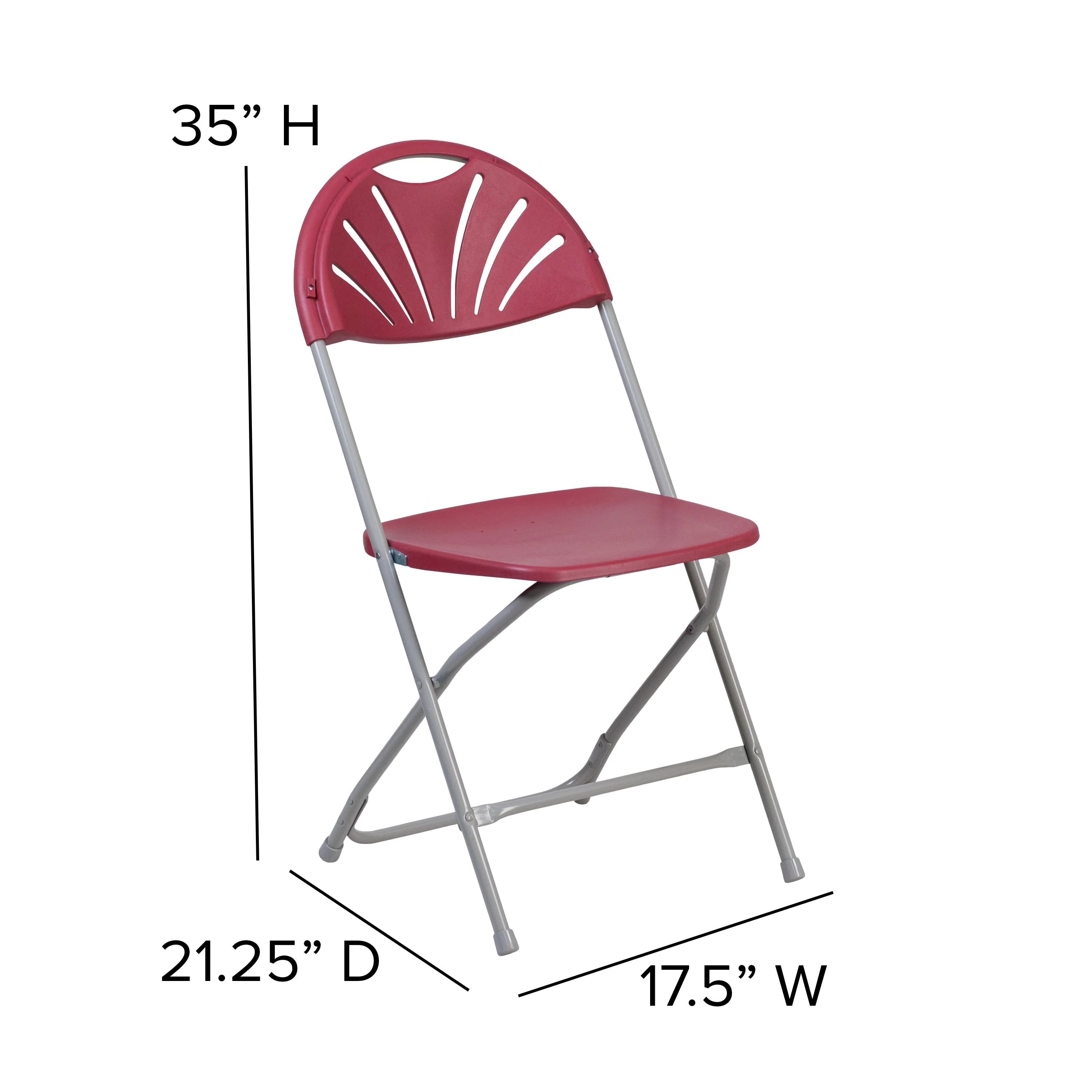HERCULES Series 650 lb. Capacity Plastic Fan Back Folding Chair - Image 30