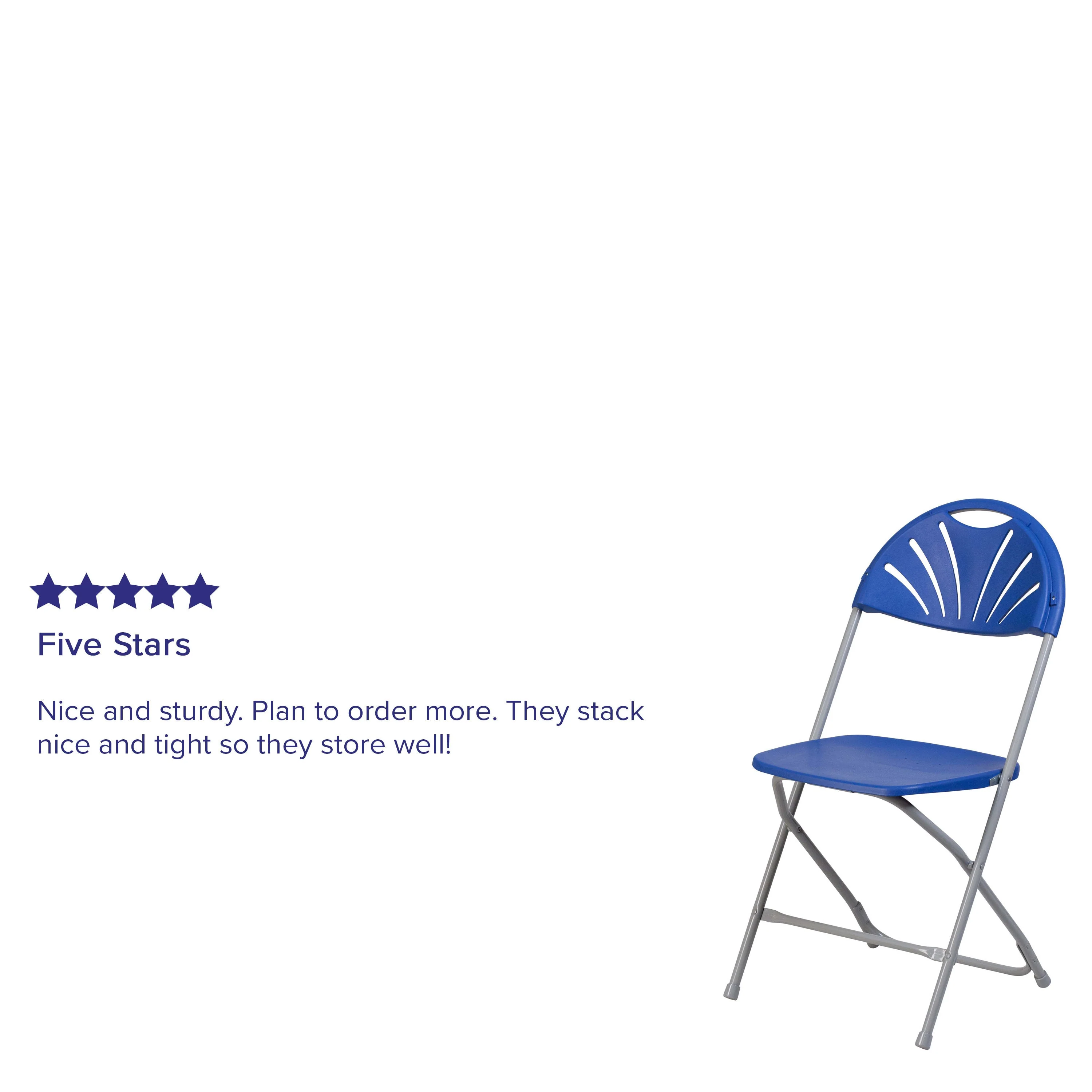 HERCULES Series 650 lb. Capacity Plastic Fan Back Folding Chair - Image 56