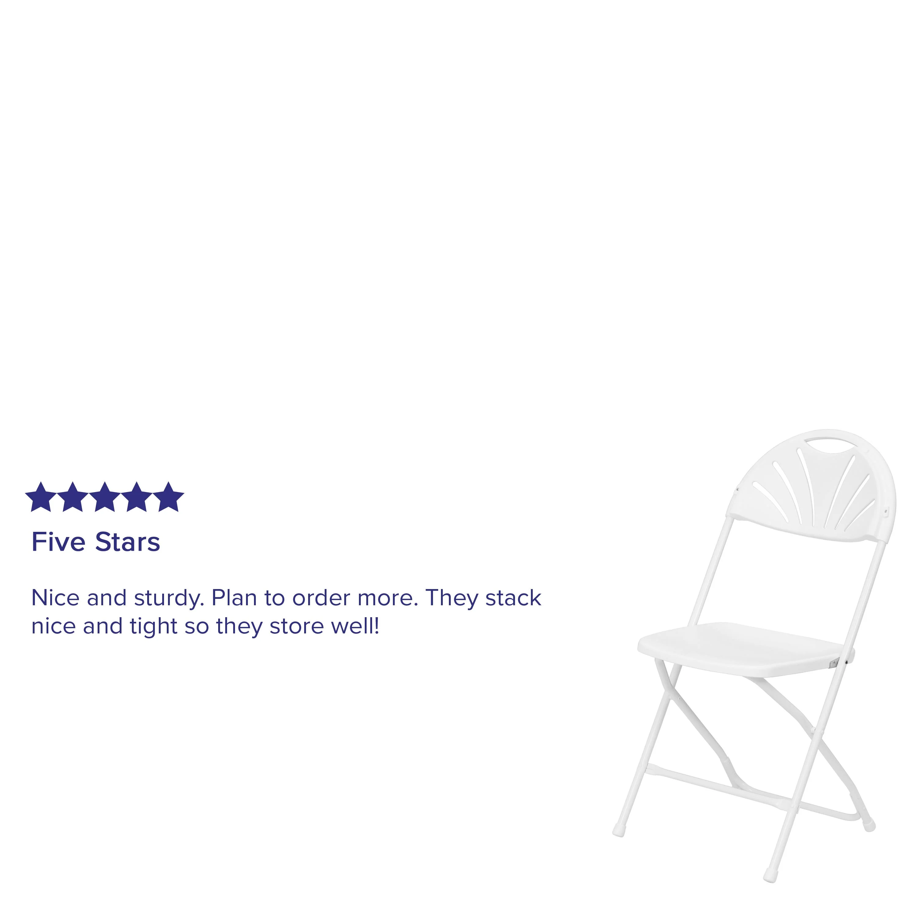 HERCULES Series 650 lb. Capacity Plastic Fan Back Folding Chair - Image 97