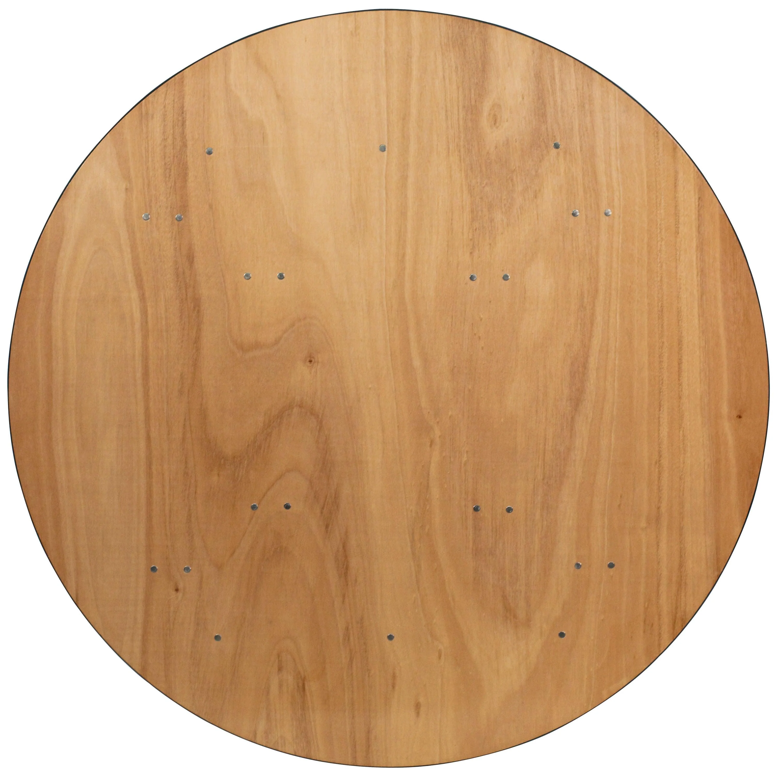 5-Foot Round Wood Folding Banquet Table with Clear Coated Finished Top - Image 7