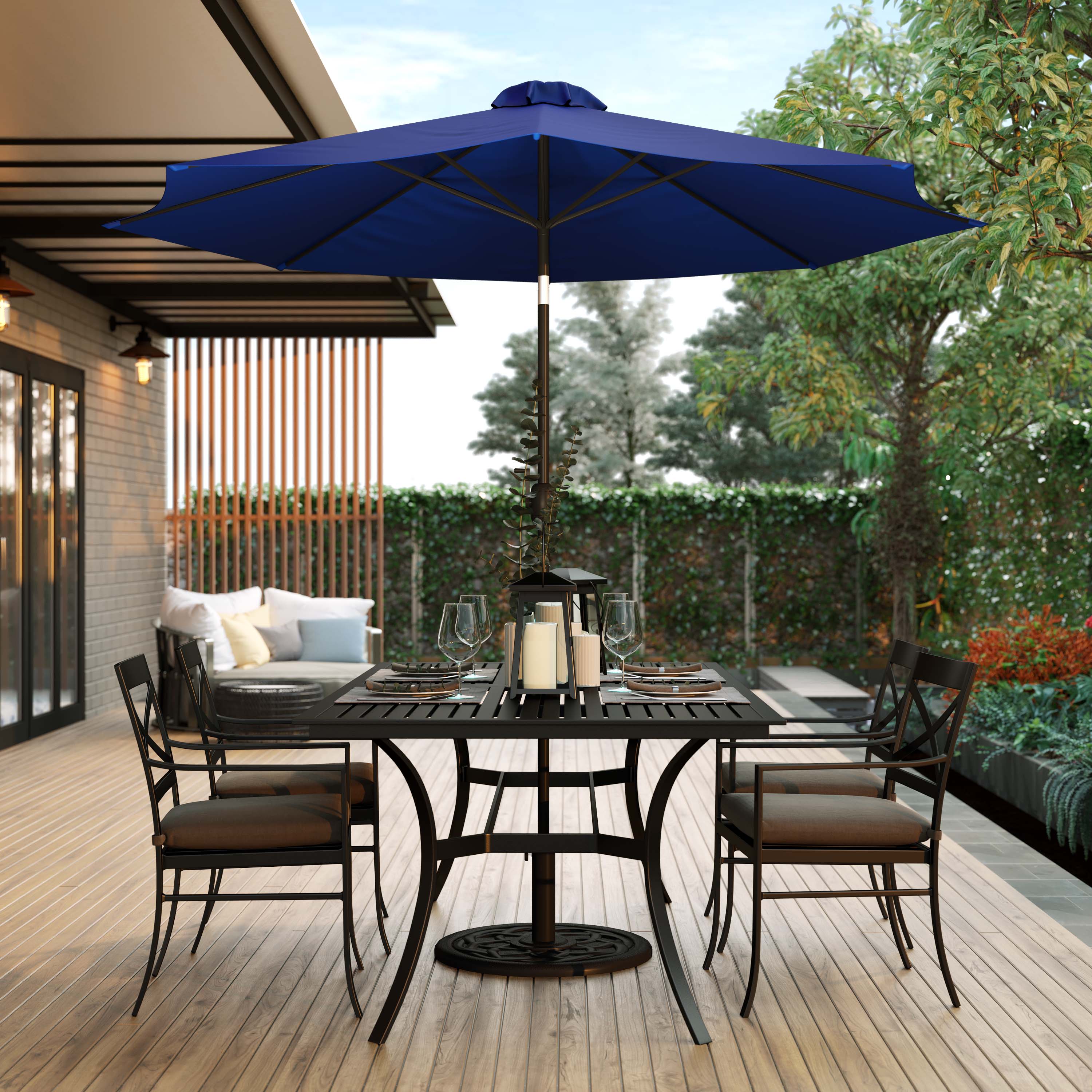 Kona 9 FT Round Umbrella with 1.5" Diameter Aluminum Pole with Crank and Tilt Function - Image 19