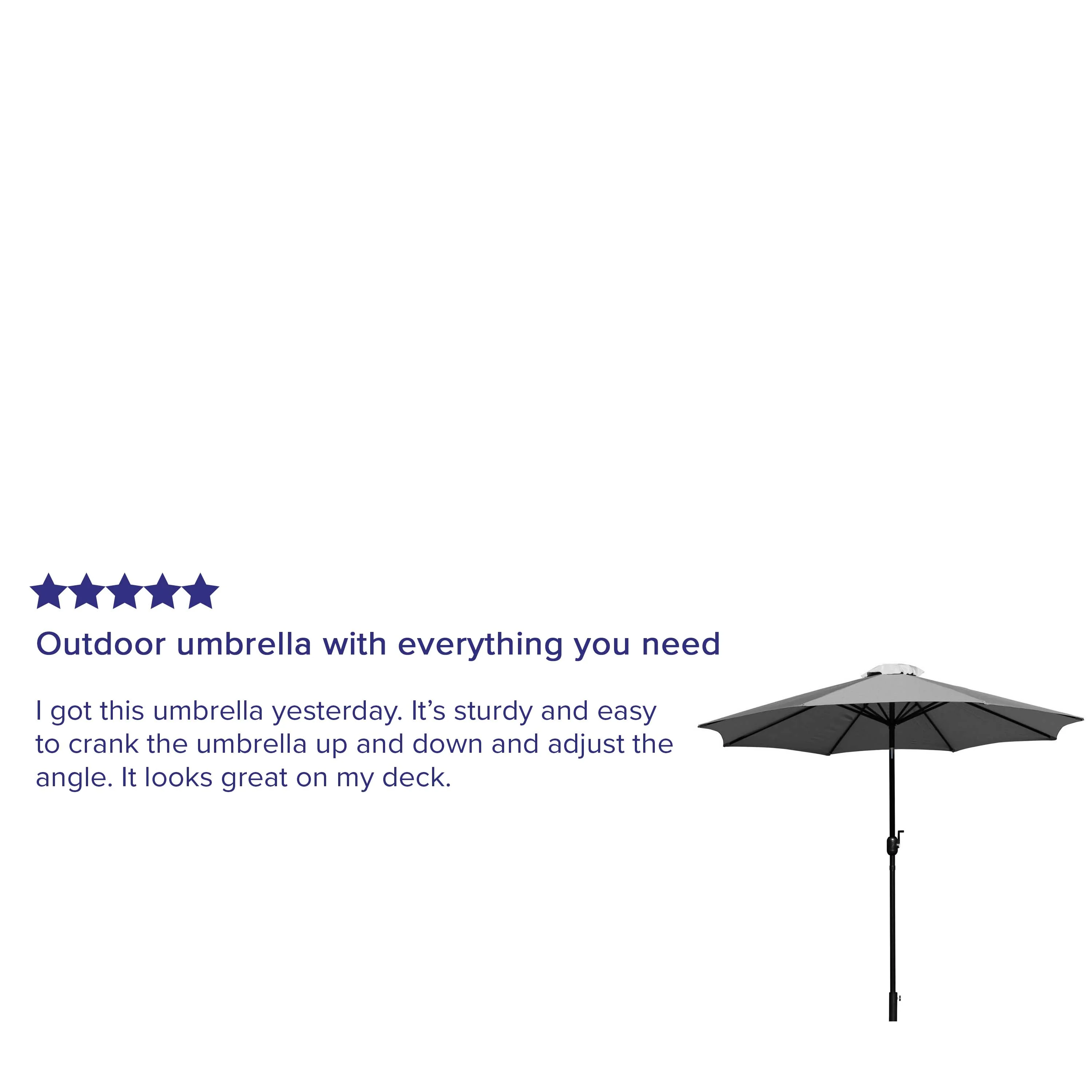 Kona 9 FT Round Umbrella with 1.5" Diameter Aluminum Pole with Crank and Tilt Function - Image 52