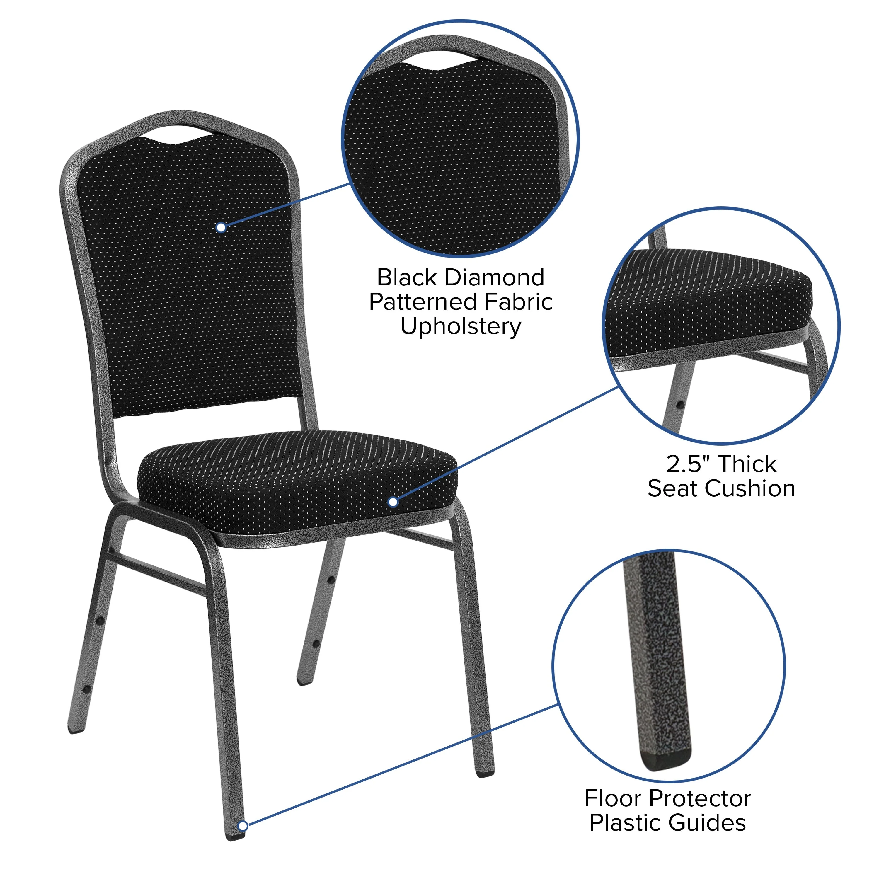HERCULES Series Crown Back Stacking Banquet Chair - Image 107