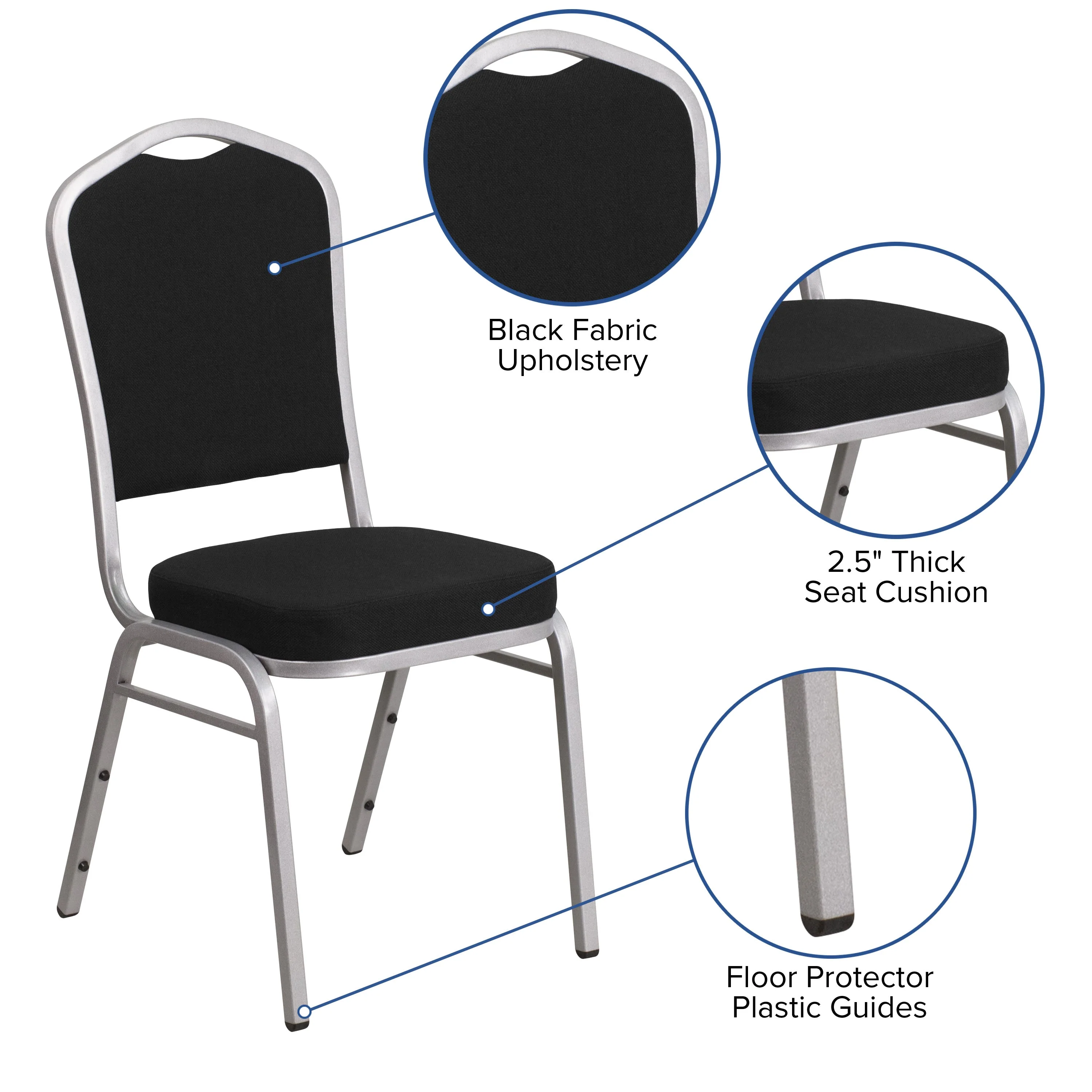 HERCULES Series Crown Back Stacking Banquet Chair - Image 131