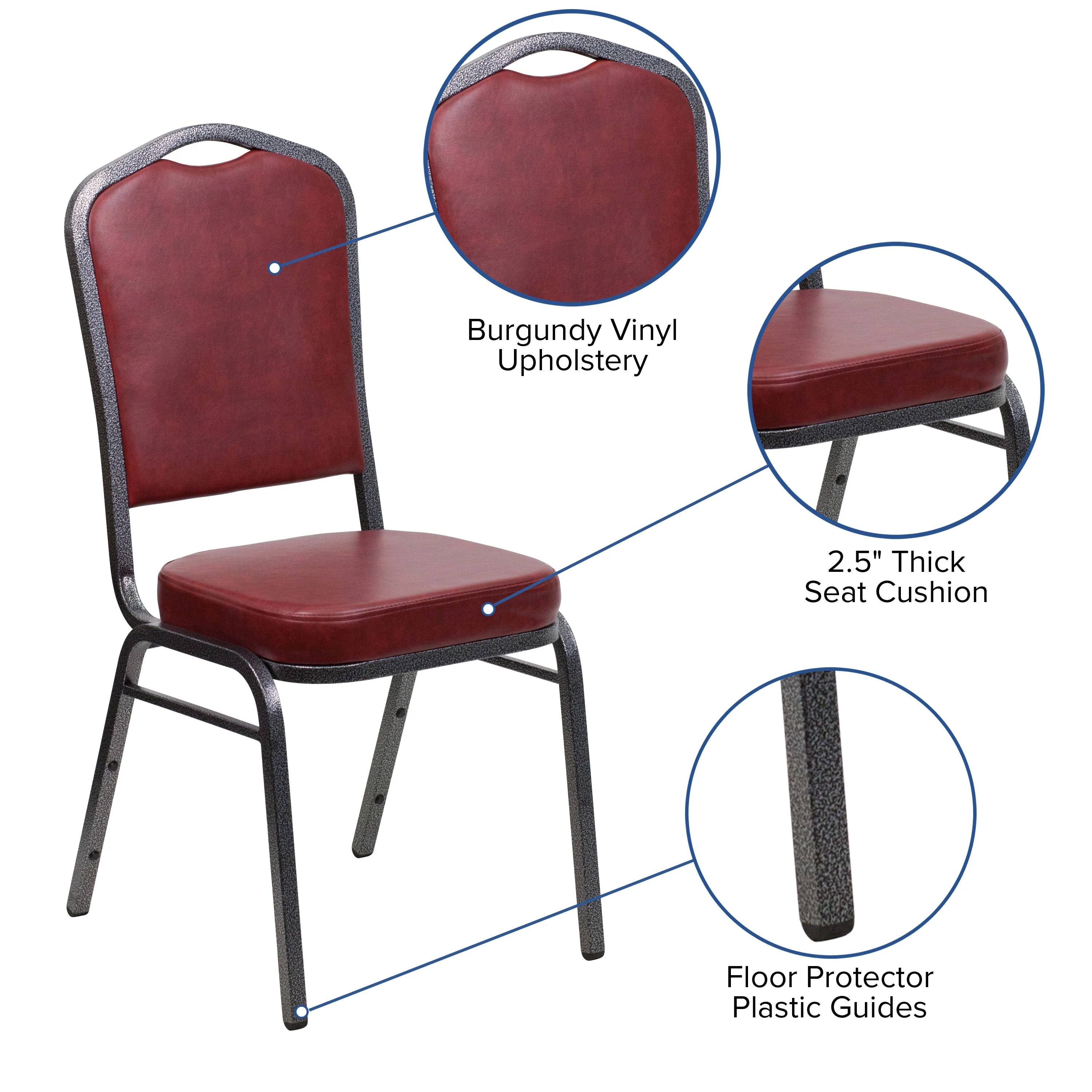 HERCULES Series Crown Back Stacking Banquet Chair - Image 197