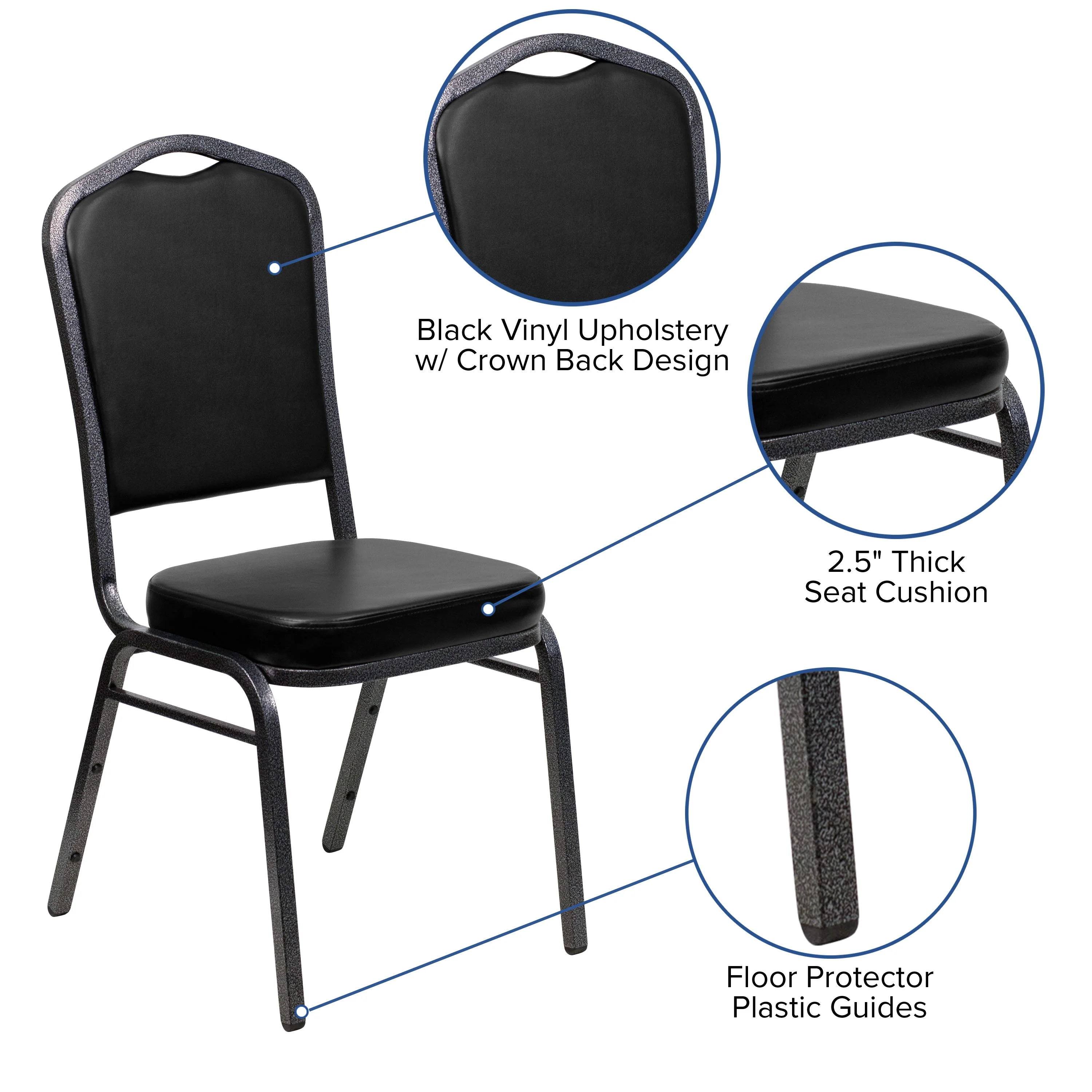 HERCULES Series Crown Back Stacking Banquet Chair - Image 77