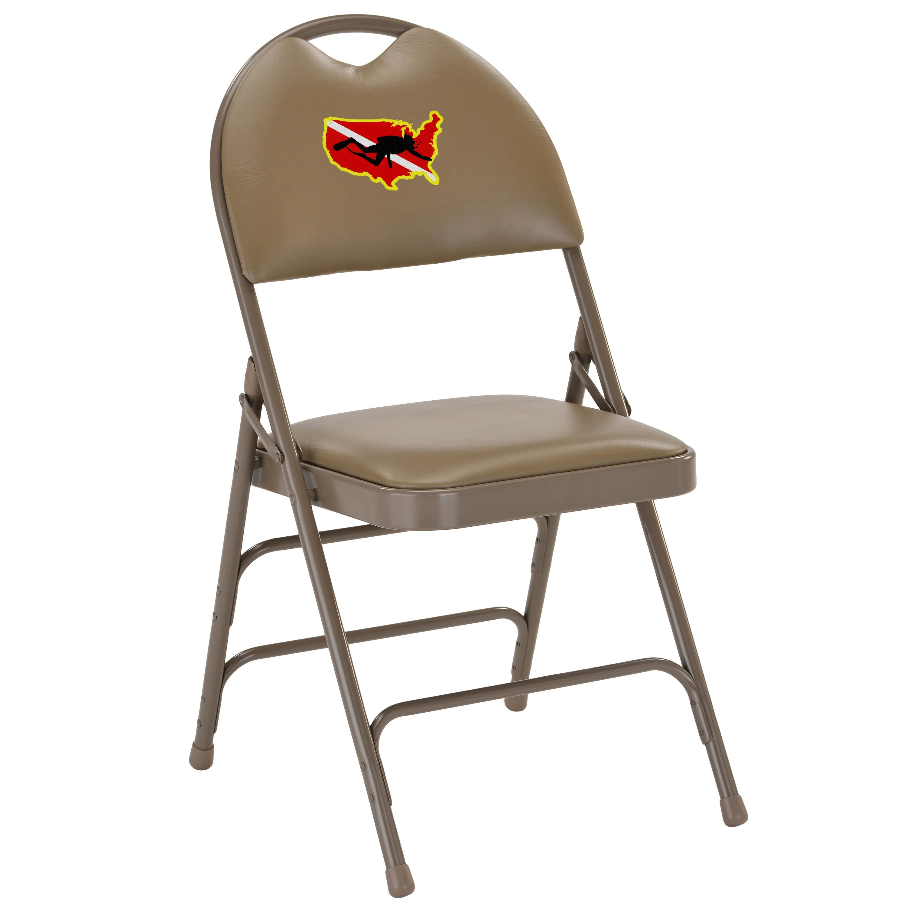 Embroidered HERCULES Series Extra Large Ultra-Premium Triple Braced Metal Folding Chair with Easy-Carry Handle - Image 5