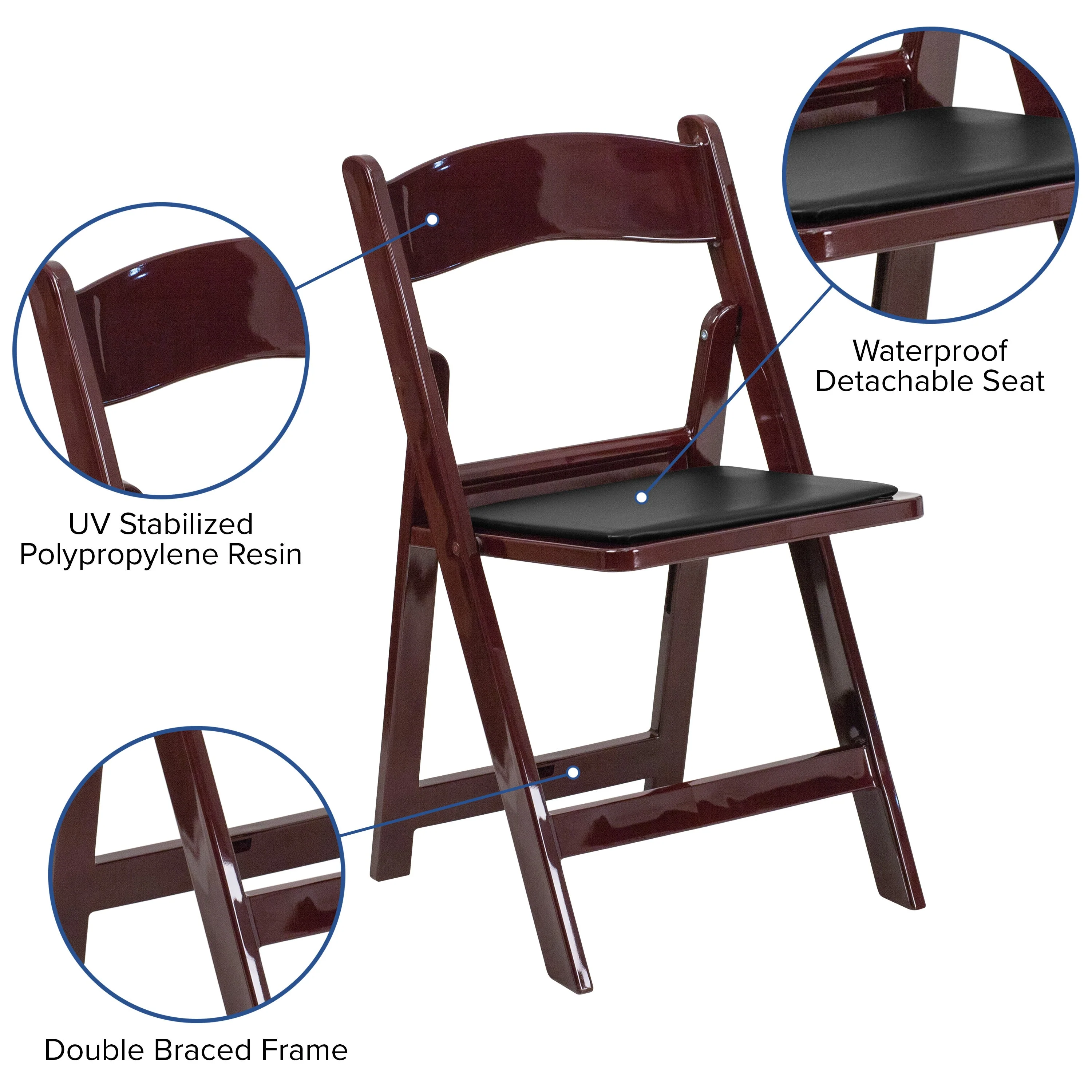 Hercules Folding Chair - Stackable Resin – 800LB Weight Capacity Event Chair - Image 92