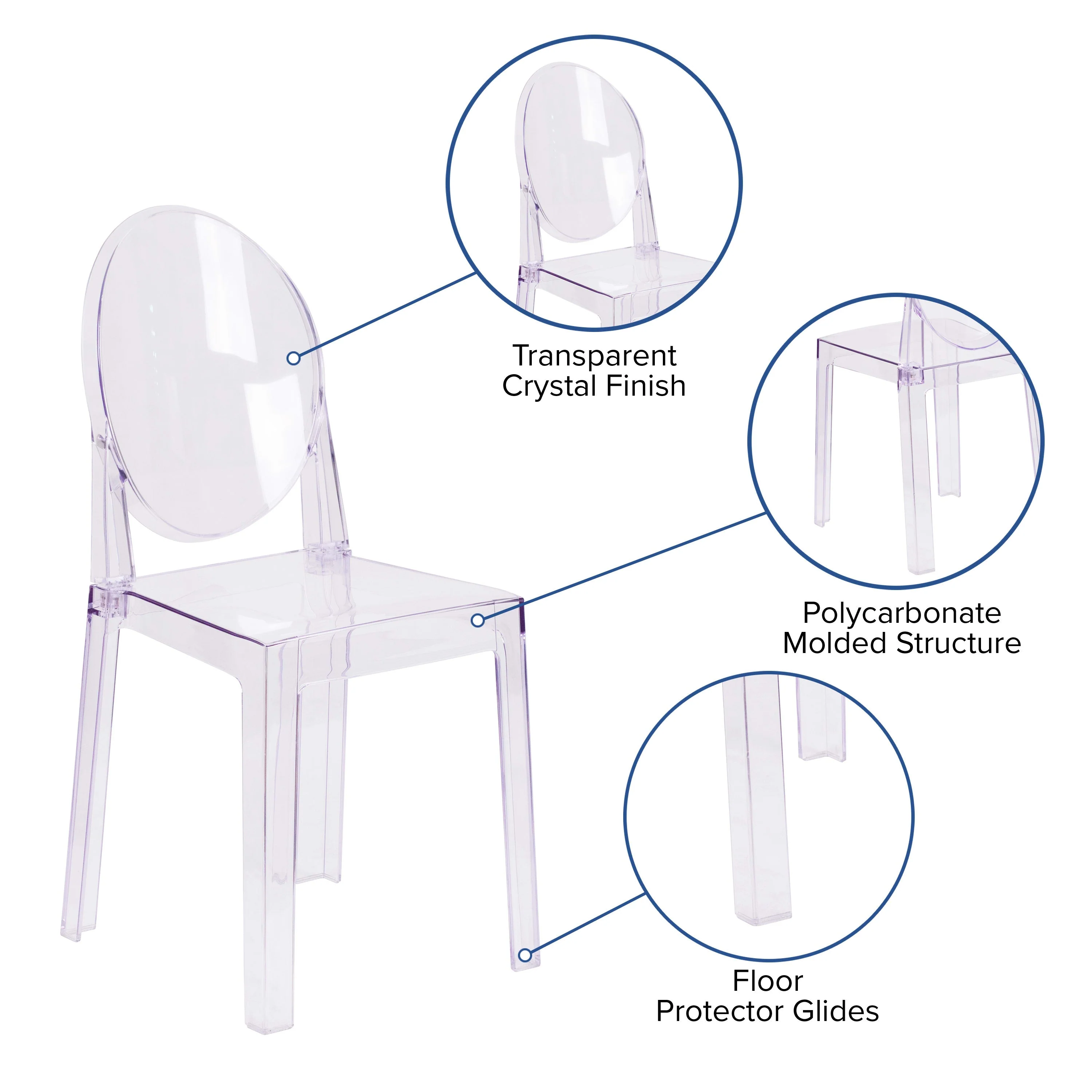 Ghost Chair with Oval Back - Image 5