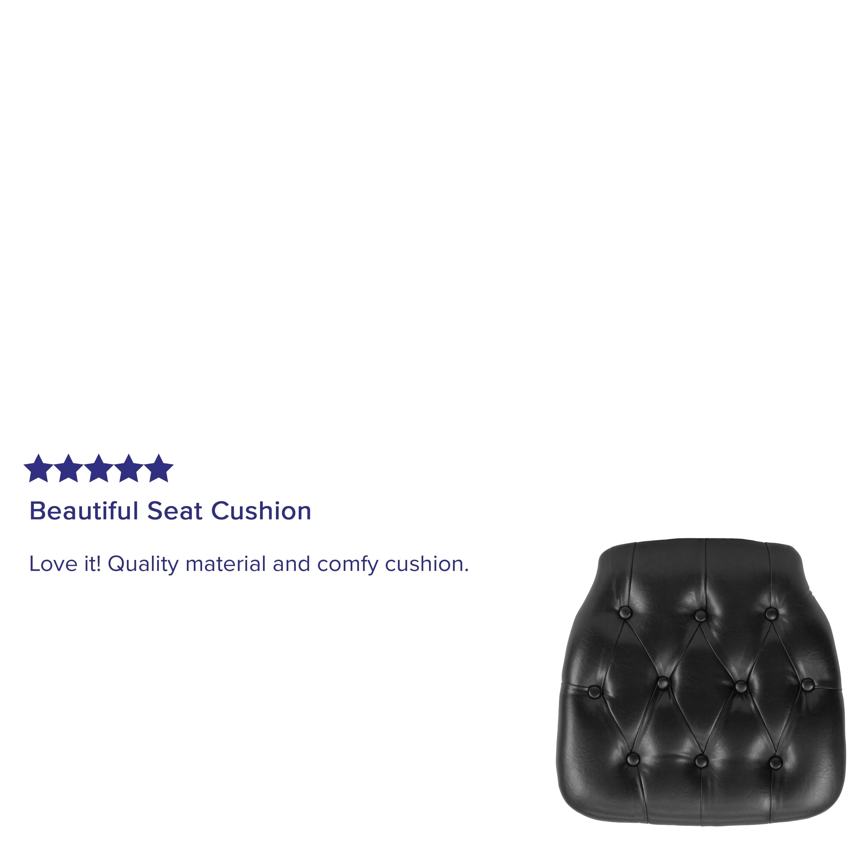 Hard Tufted Vinyl Chiavari Chair Cushion - Image 7