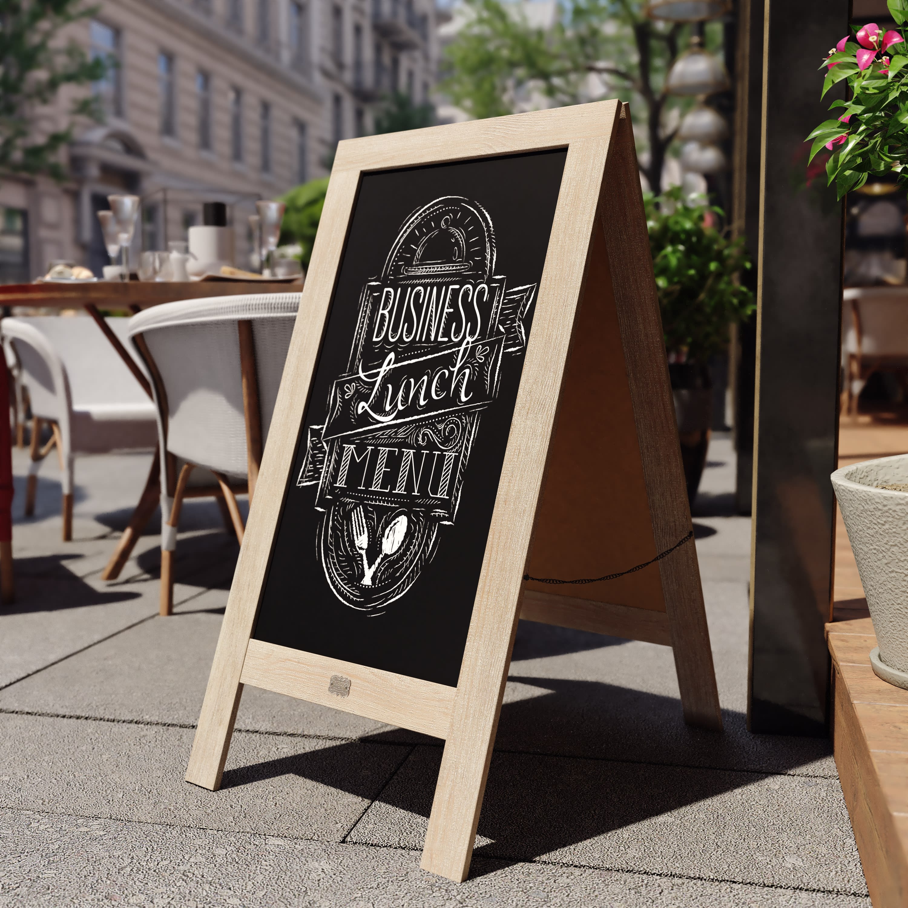 Canterbury Vintage Wooden A-Frame Magnetic Indoor/Outdoor Chalkboard Sign, Freestanding Double Sided Extra Large Message Board - Image 122