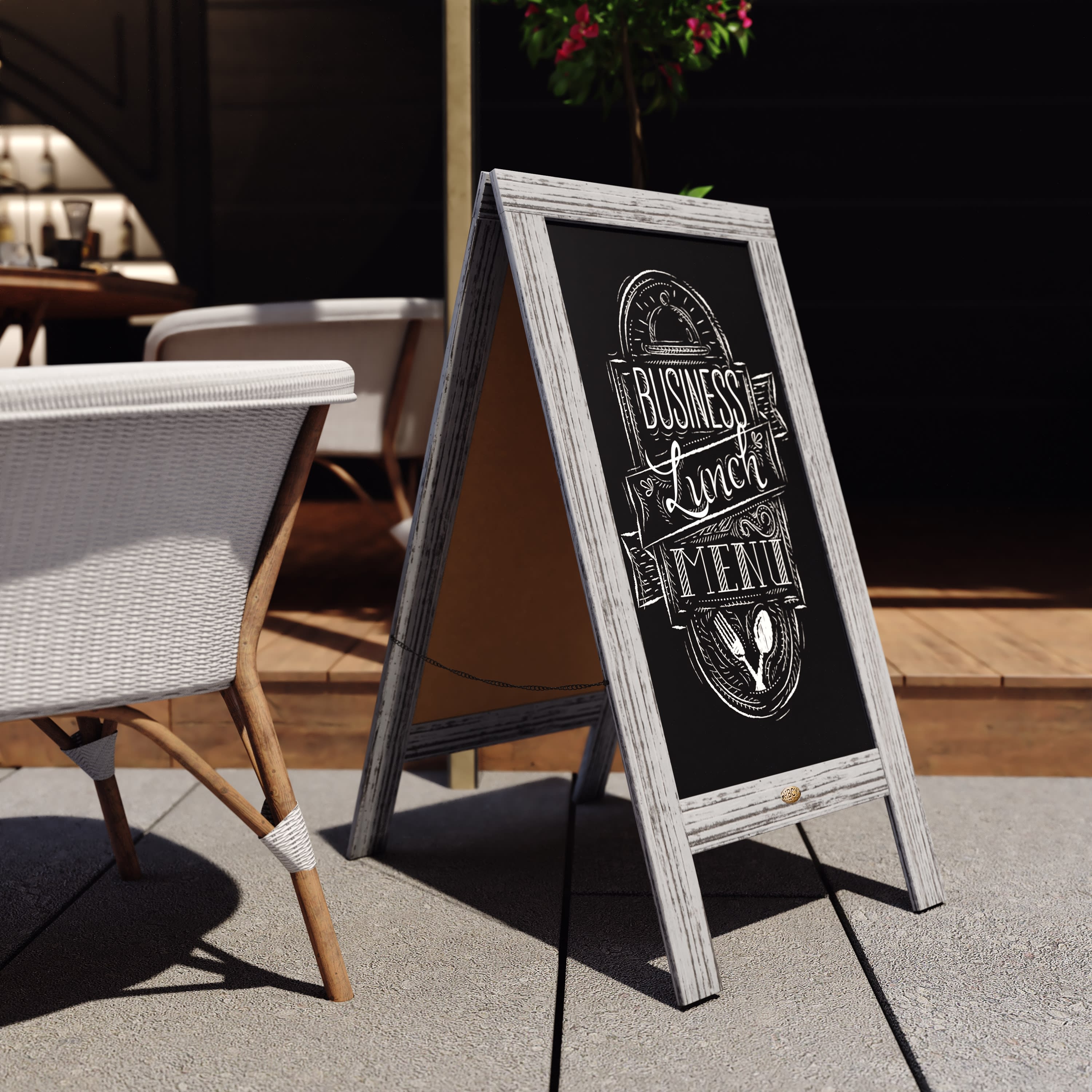 Canterbury Vintage Wooden A-Frame Magnetic Indoor/Outdoor Chalkboard Sign, Freestanding Double Sided Extra Large Message Board - Image 133