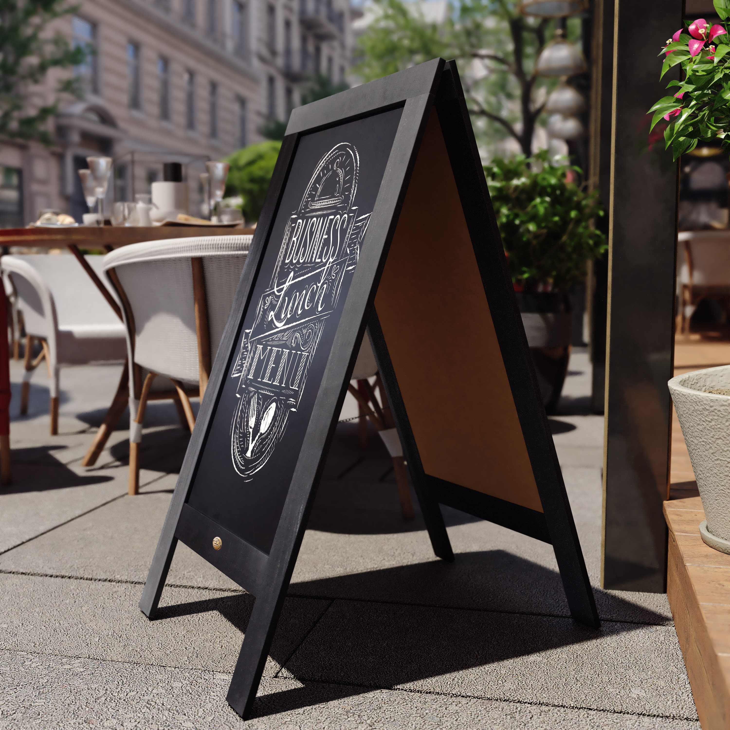 Canterbury Vintage Wooden A-Frame Magnetic Indoor/Outdoor Chalkboard Sign, Freestanding Double Sided Extra Large Message Board - Image 146