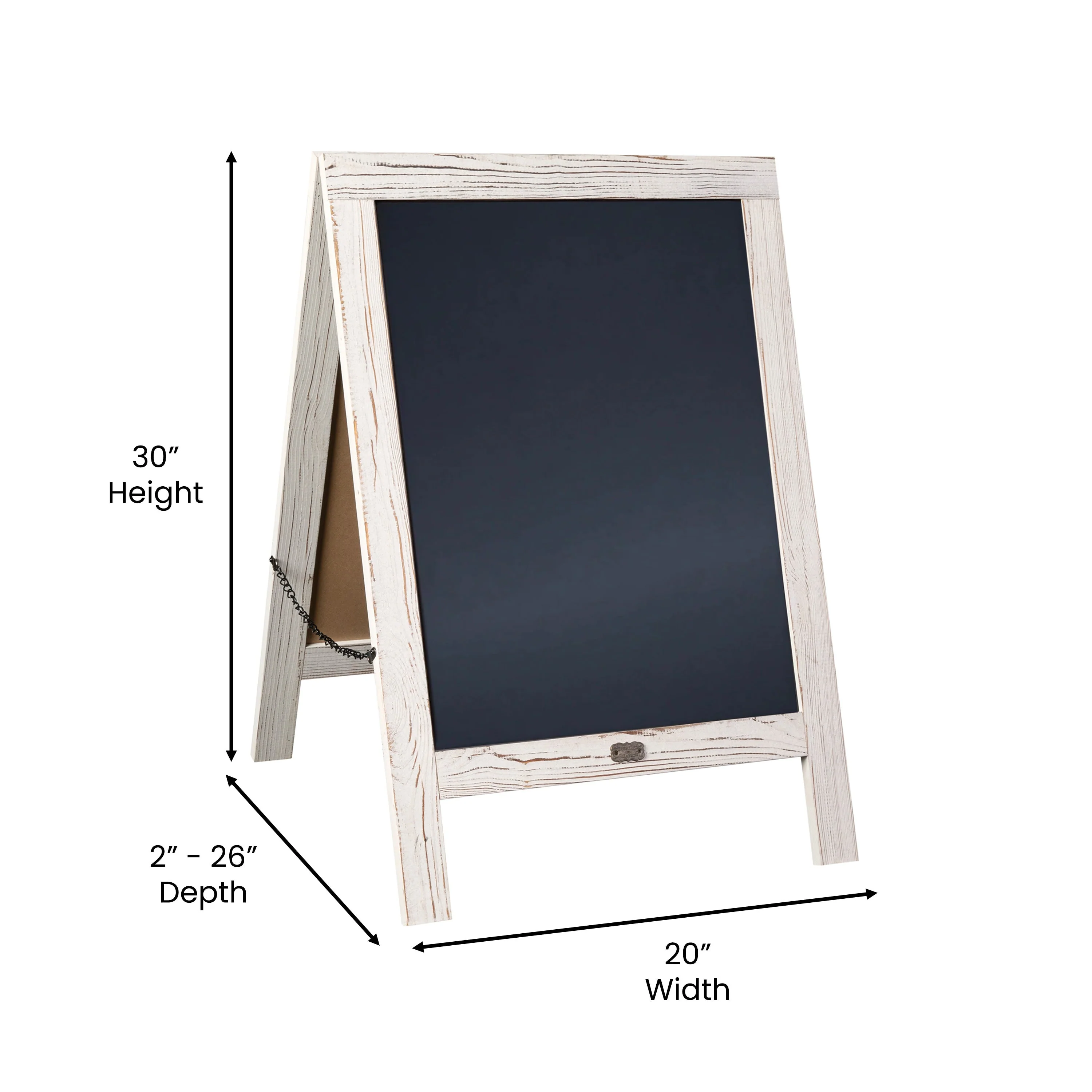 Canterbury Vintage Wooden A-Frame Magnetic Indoor/Outdoor Chalkboard Sign, Freestanding Double Sided Extra Large Message Board - Image 17