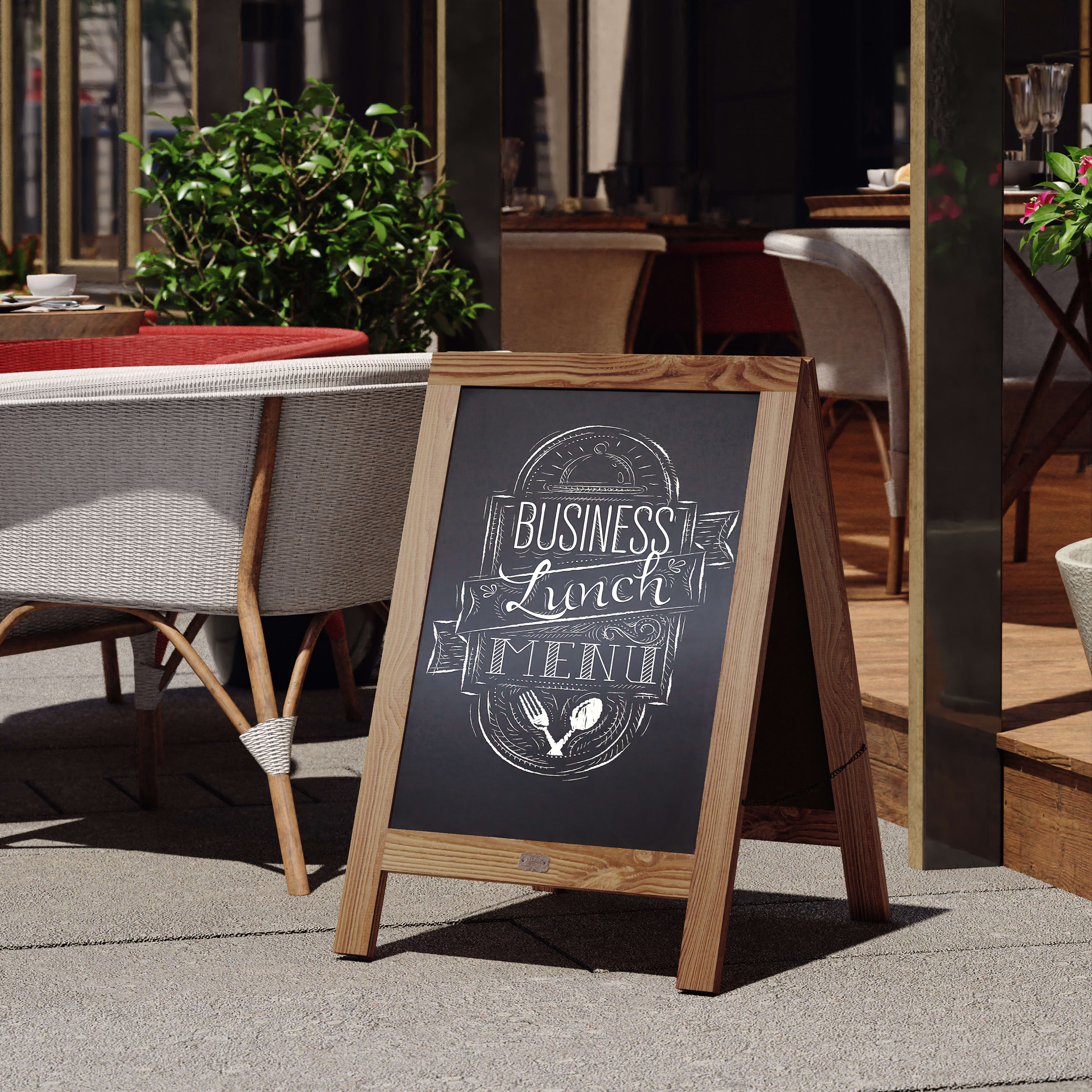 Canterbury Vintage Wooden A-Frame Magnetic Indoor/Outdoor Chalkboard Sign, Freestanding Double Sided Extra Large Message Board - Image 25
