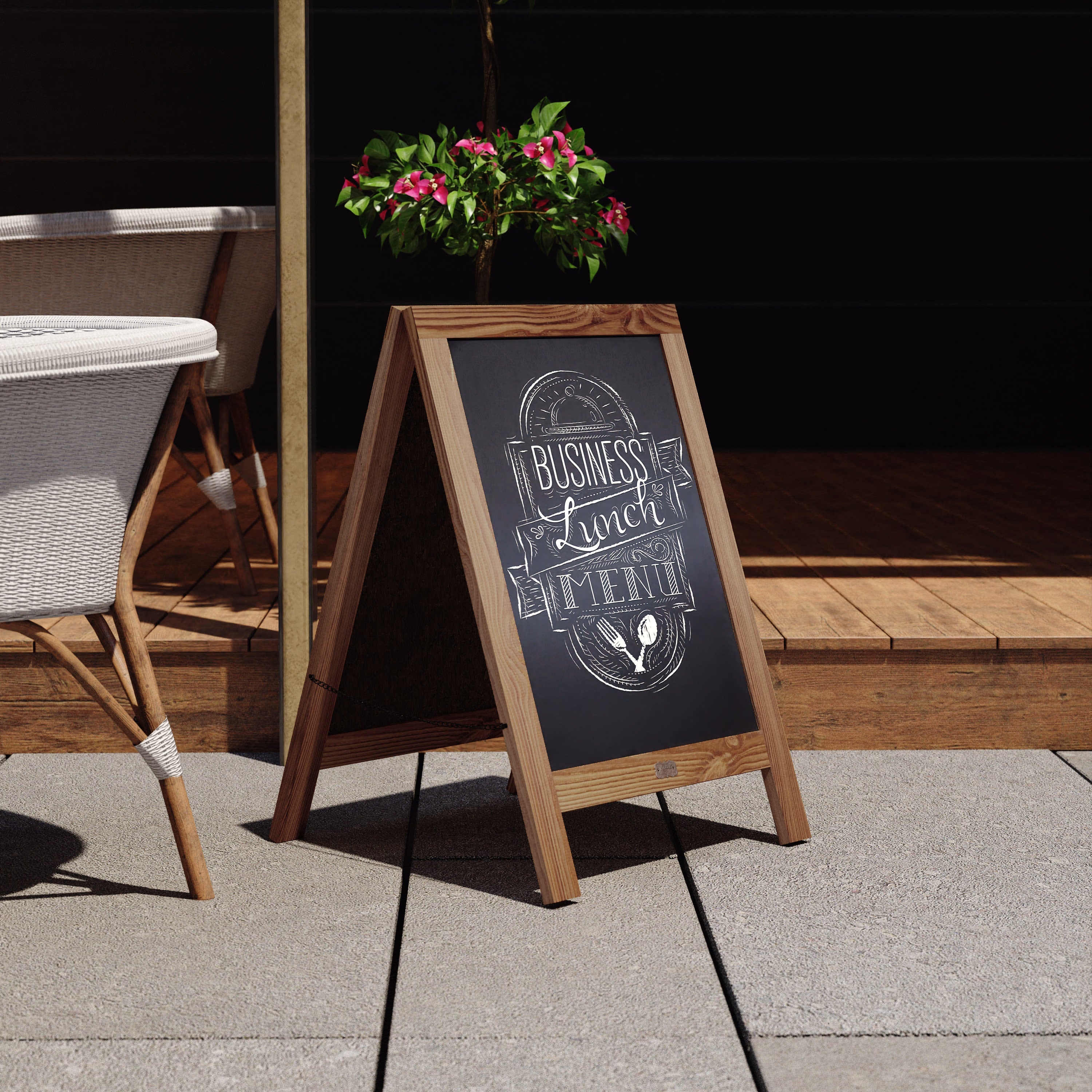 Canterbury Vintage Wooden A-Frame Magnetic Indoor/Outdoor Chalkboard Sign, Freestanding Double Sided Extra Large Message Board - Image 29