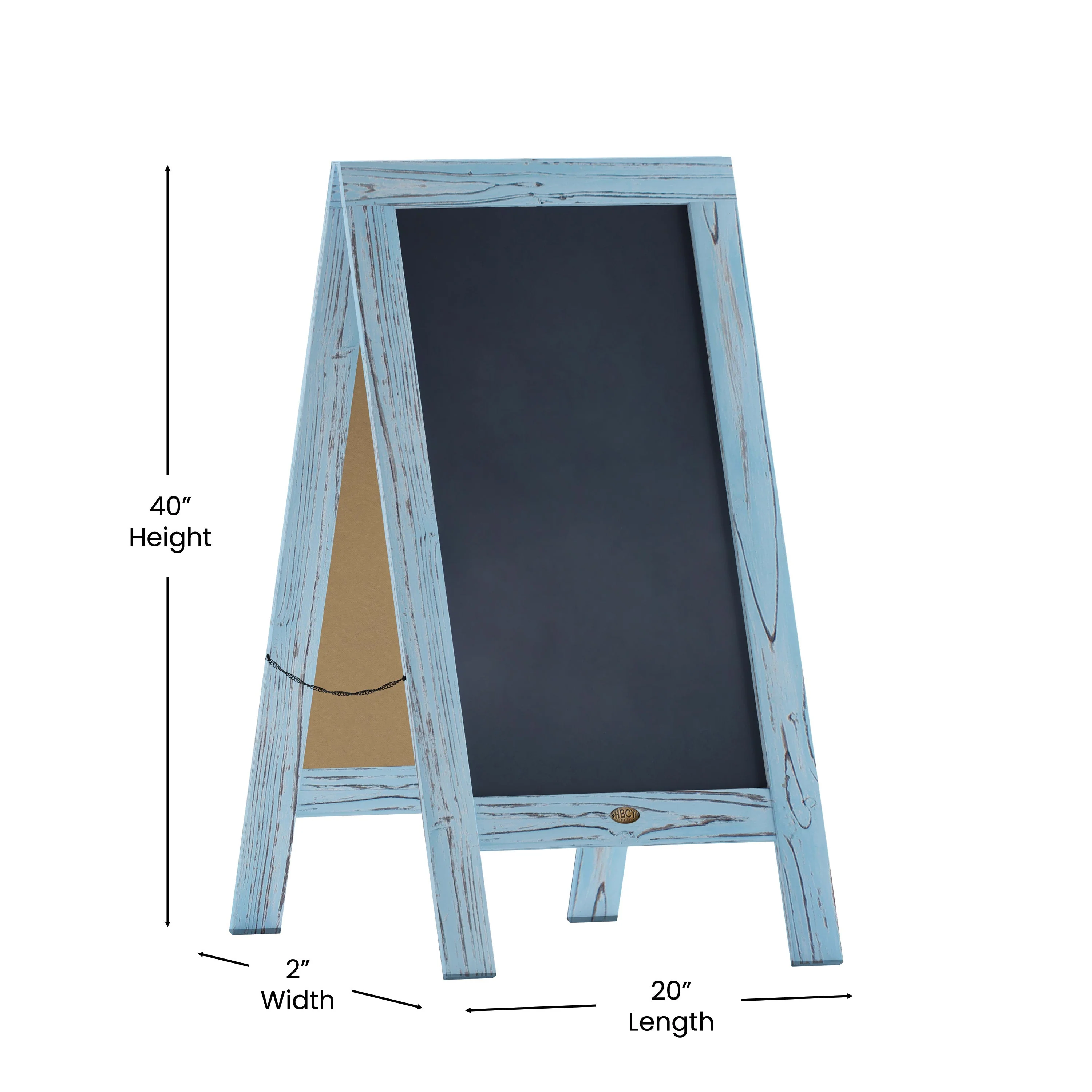 Canterbury Vintage Wooden A-Frame Magnetic Indoor/Outdoor Chalkboard Sign, Freestanding Double Sided Extra Large Message Board - Image 5