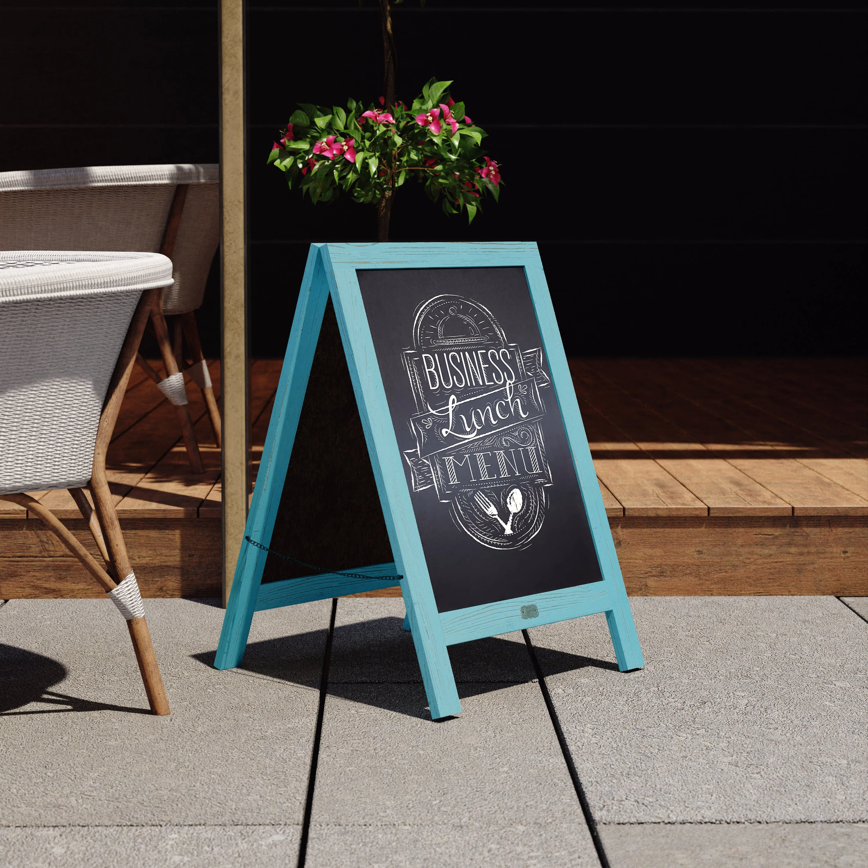 Canterbury Vintage Wooden A-Frame Magnetic Indoor/Outdoor Chalkboard Sign, Freestanding Double Sided Extra Large Message Board - Image 52