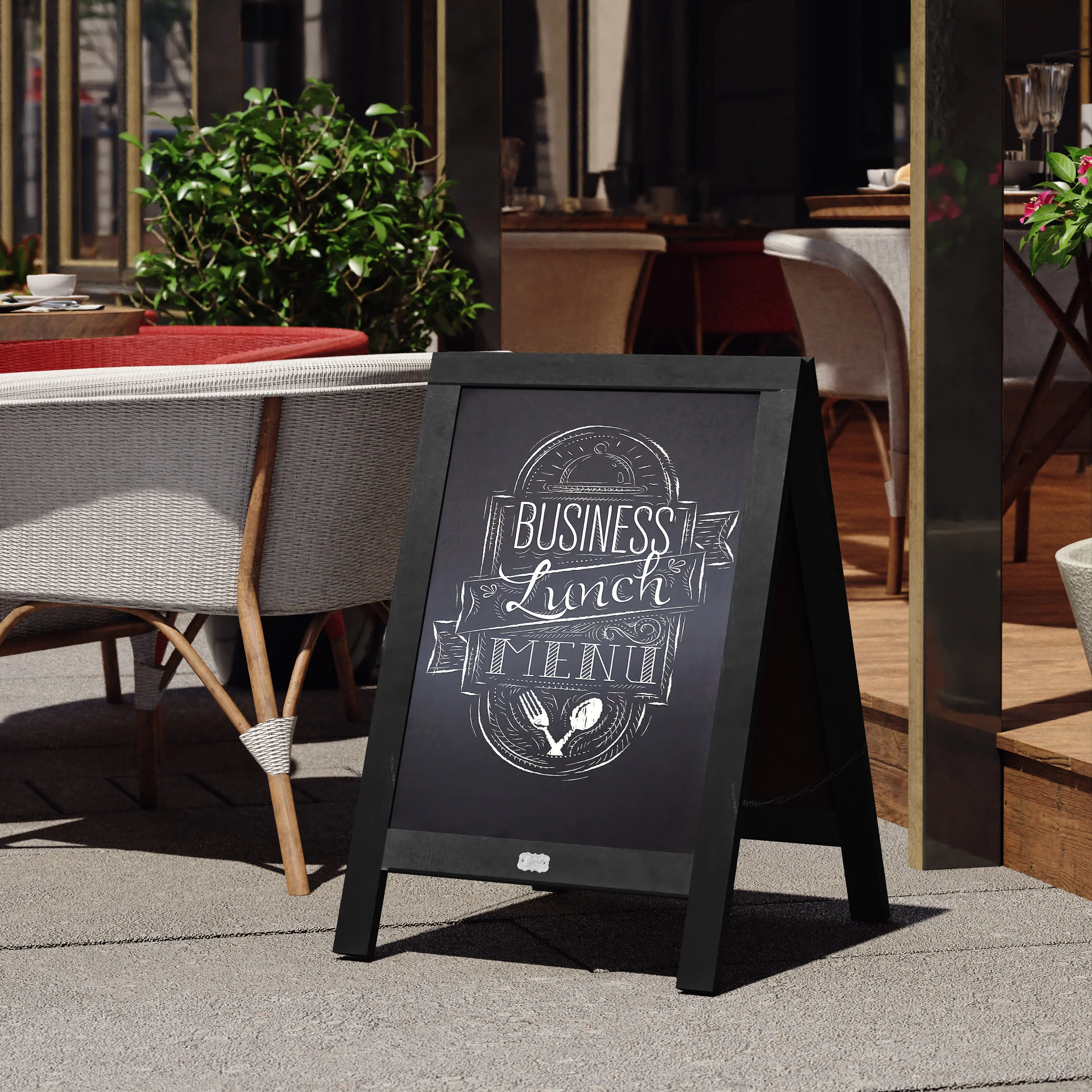 Canterbury Vintage Wooden A-Frame Magnetic Indoor/Outdoor Chalkboard Sign, Freestanding Double Sided Extra Large Message Board - Image 59