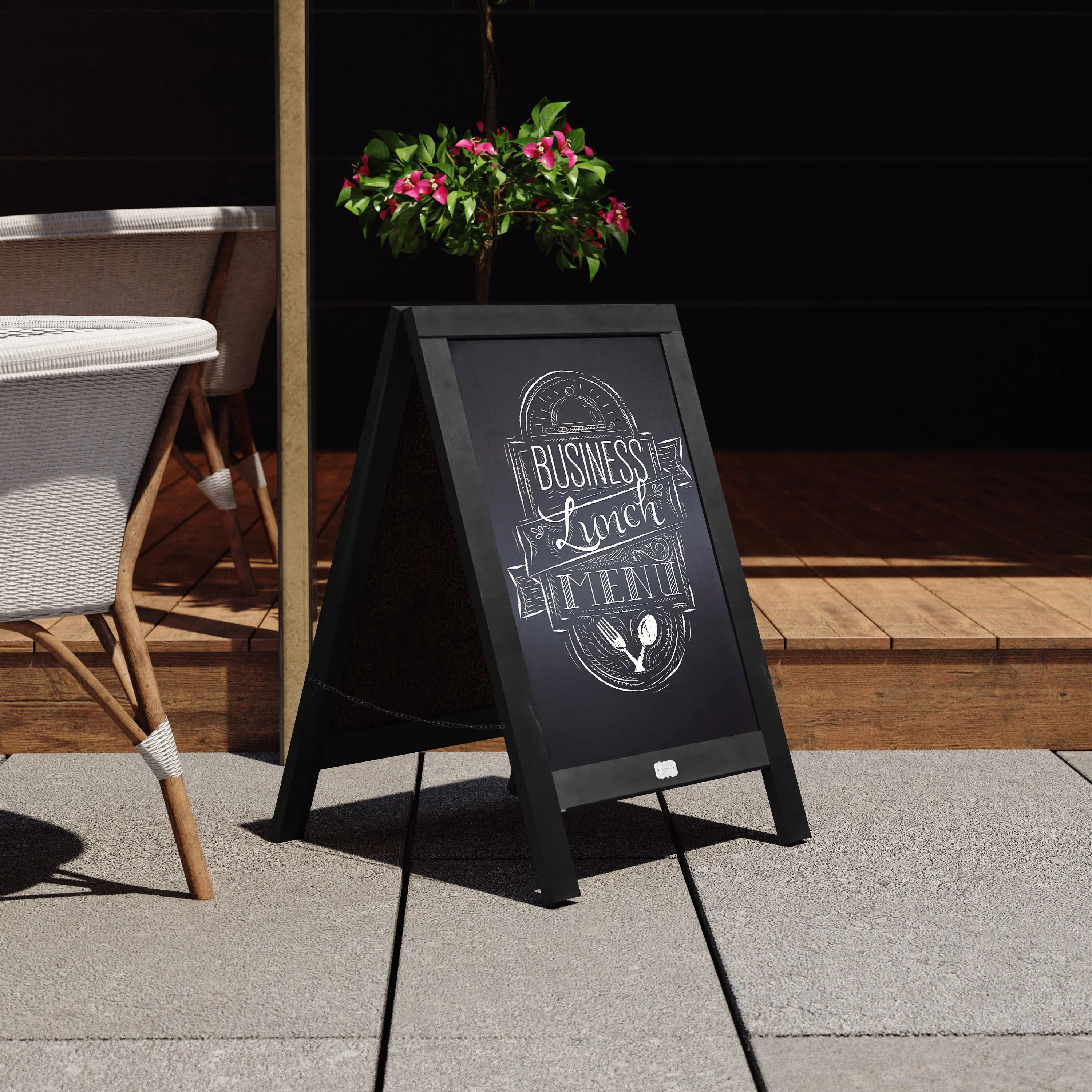 Canterbury Vintage Wooden A-Frame Magnetic Indoor/Outdoor Chalkboard Sign, Freestanding Double Sided Extra Large Message Board - Image 63