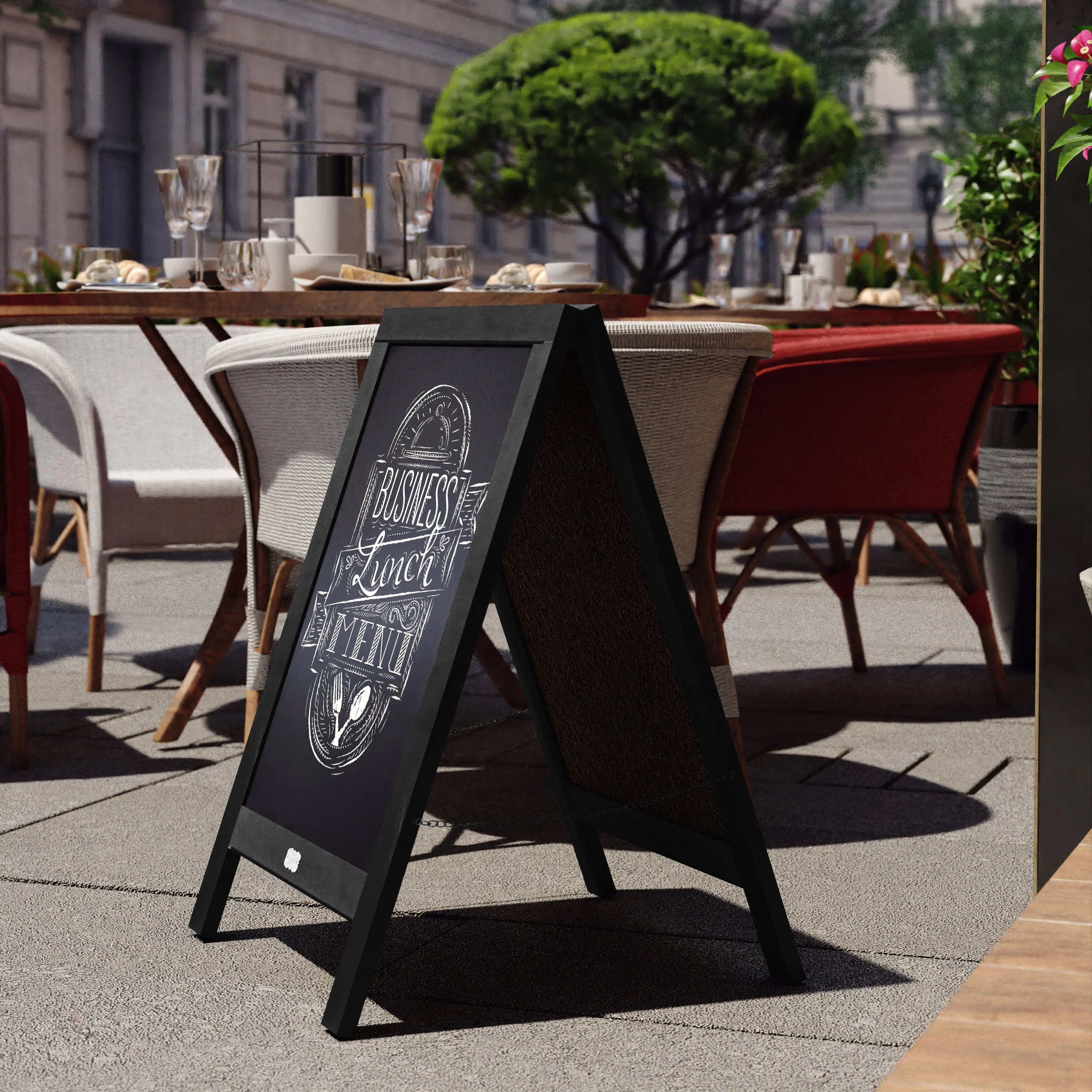 Canterbury Vintage Wooden A-Frame Magnetic Indoor/Outdoor Chalkboard Sign, Freestanding Double Sided Extra Large Message Board - Image 64