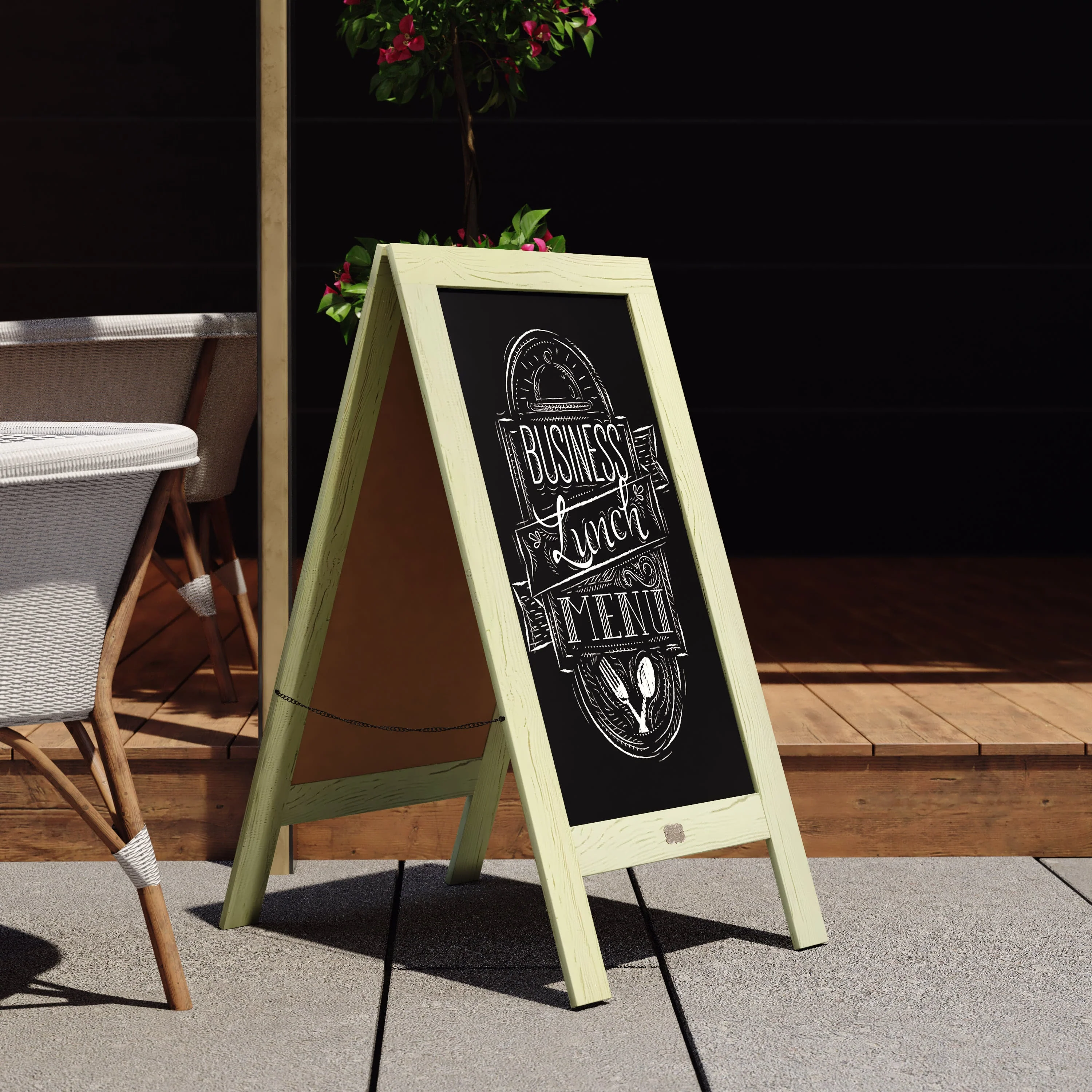 Canterbury Vintage Wooden A-Frame Magnetic Indoor/Outdoor Chalkboard Sign, Freestanding Double Sided Extra Large Message Board - Image 98