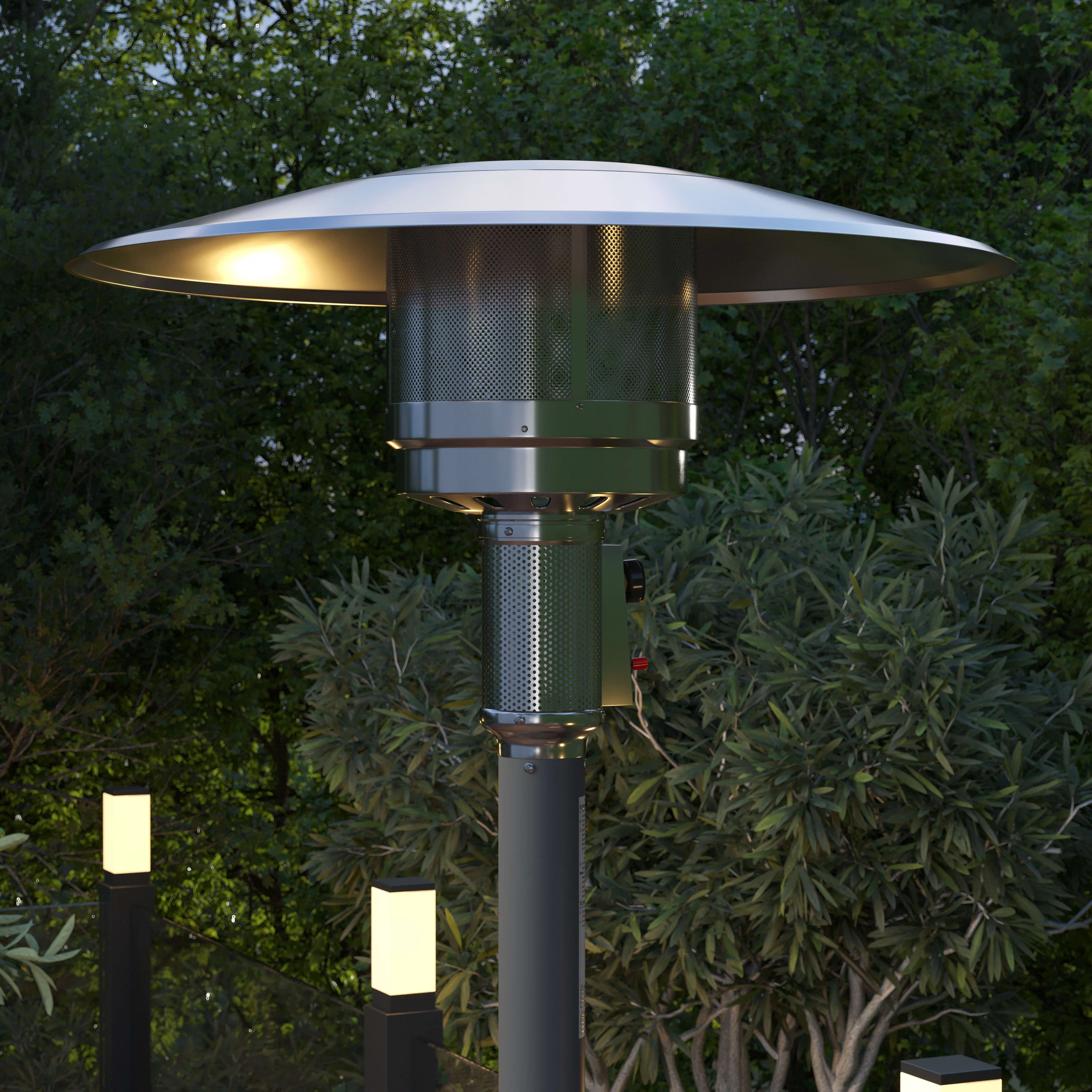 Sol Patio Outdoor Heating-Stainless Steel 40,000 BTU Propane Heater with Wheels for Commercial & Residential Use-7.5 Feet Tall - Image 21