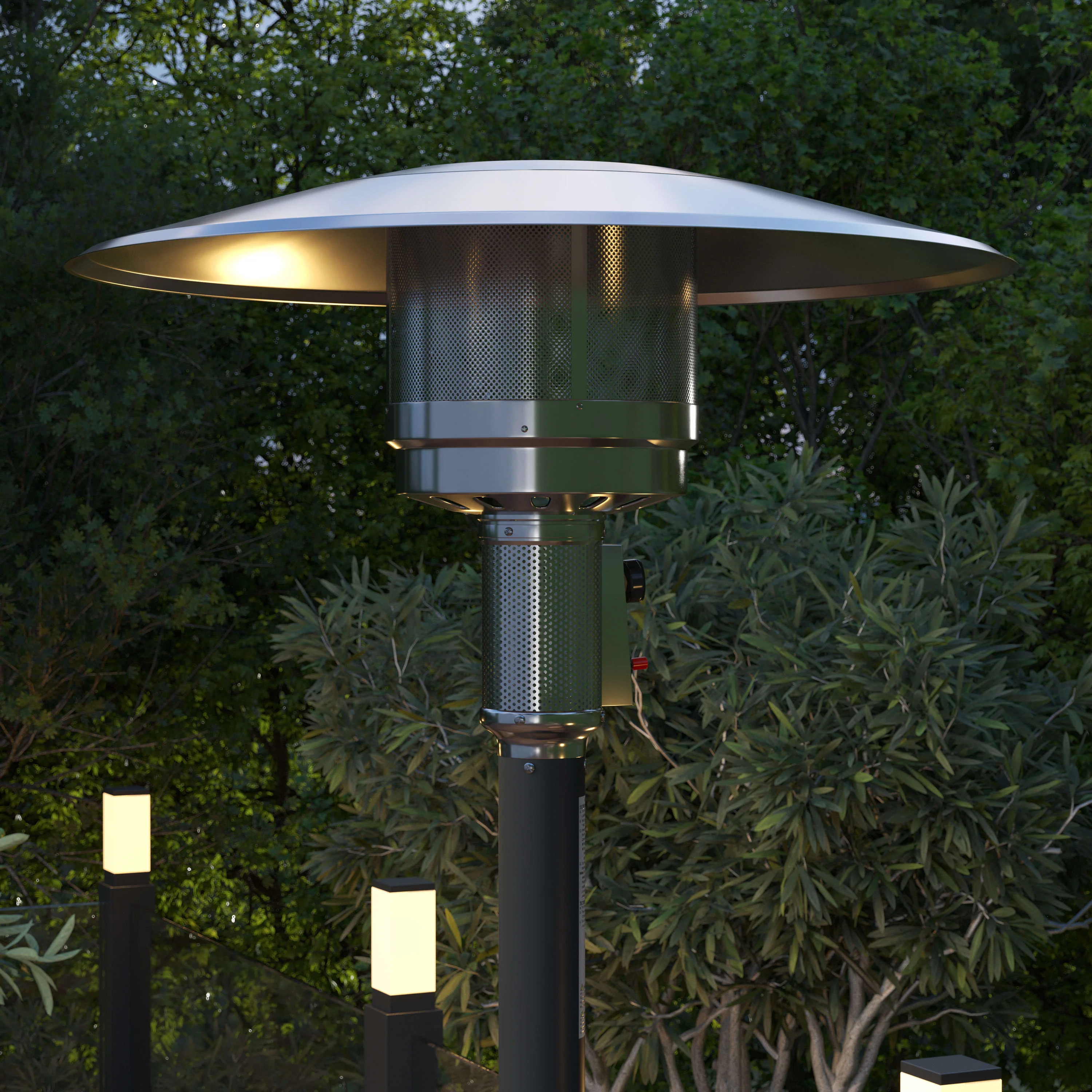 Sol Patio Outdoor Heating-Stainless Steel 40,000 BTU Propane Heater with Wheels for Commercial & Residential Use-7.5 Feet Tall - Image 33