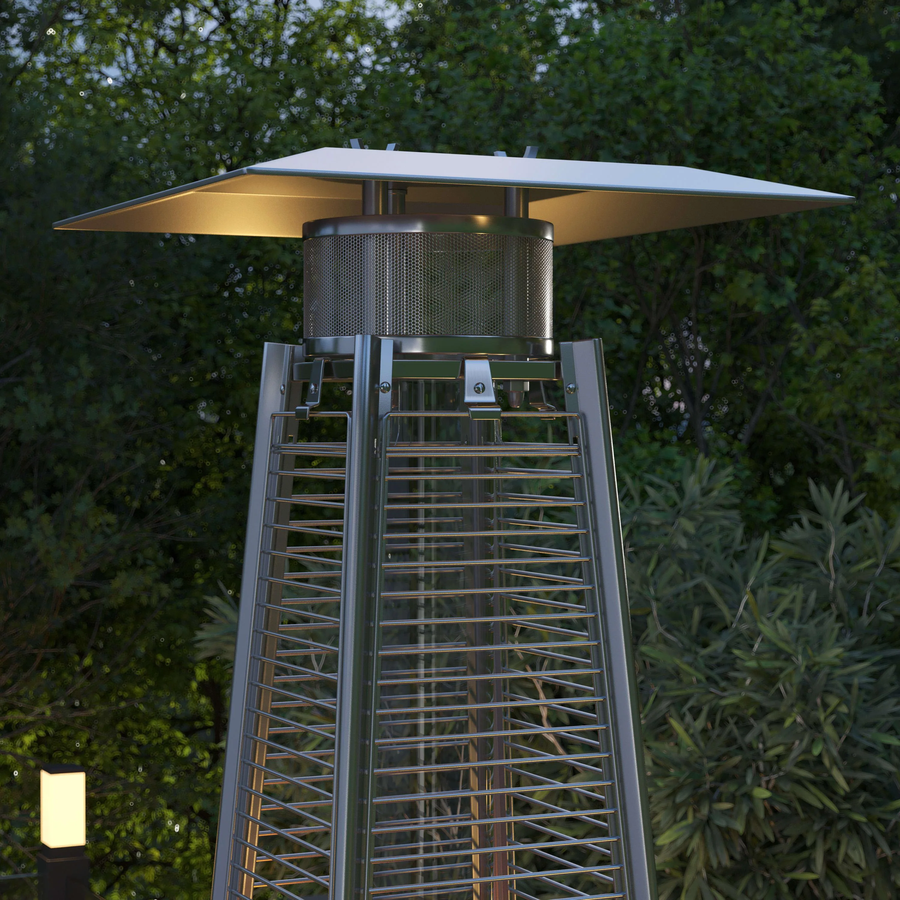 Sol Patio Outdoor Heating-Stainless Steel Pyramid 42,000 BTU Propane Heater with Wheels for Commercial & Residential Use - Image 31