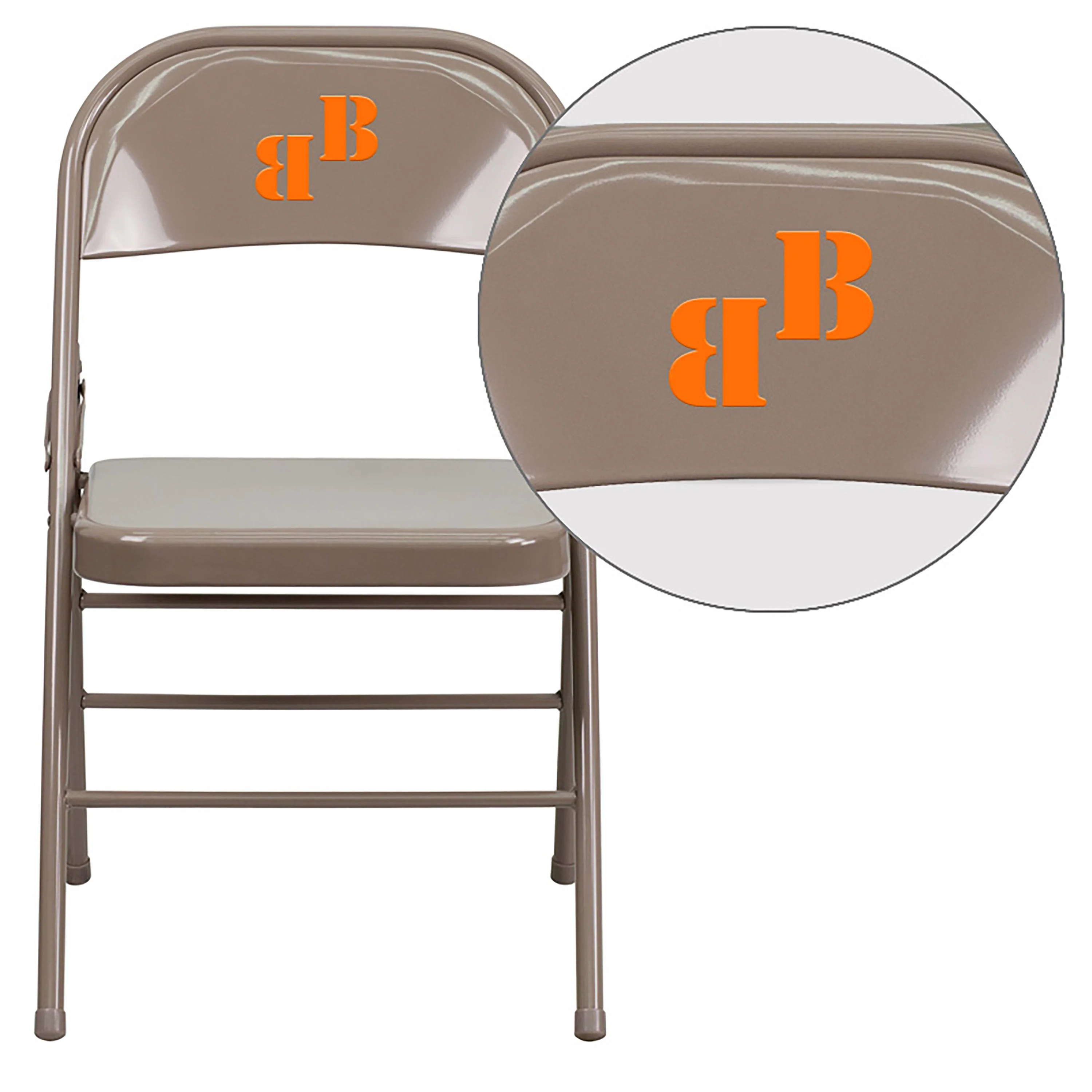 Personalized HERCULES Series Triple Braced & Double Hinged Metal Folding Chair - Image 5