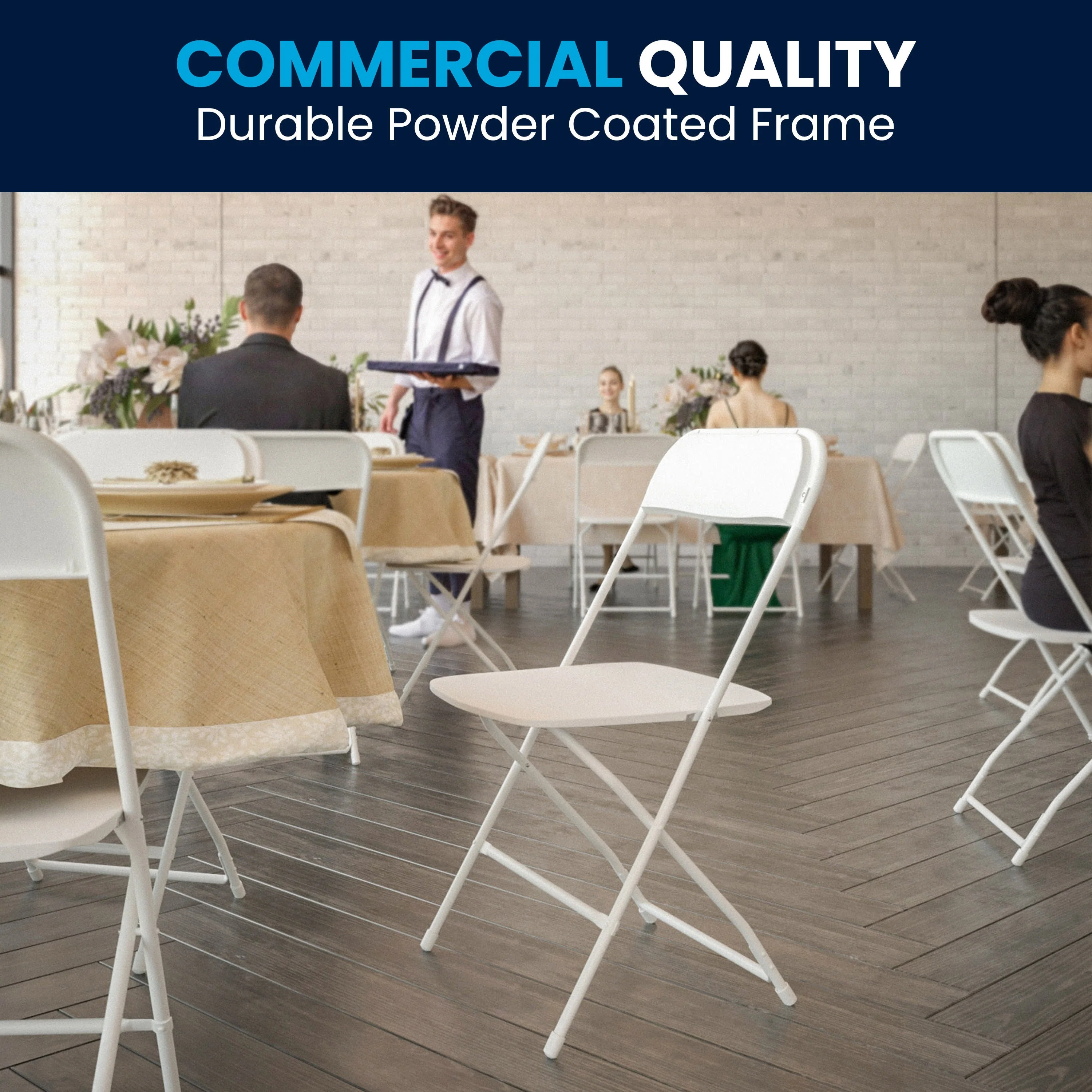 Hercules Series Plastic Folding Chair - 650LB Weight Capacity - Image 111