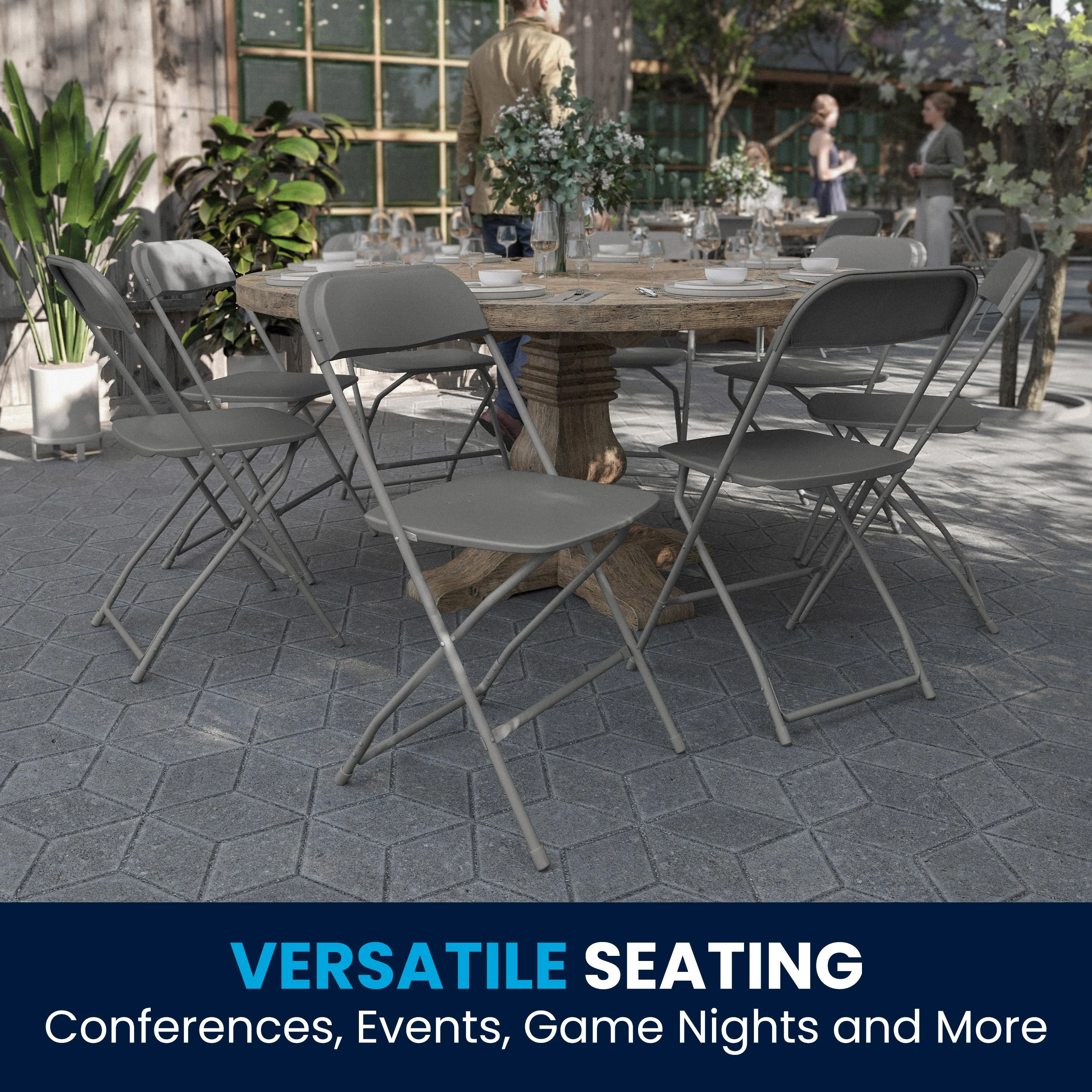 Hercules Series Plastic Folding Chair - 650LB Weight Capacity - Image 27