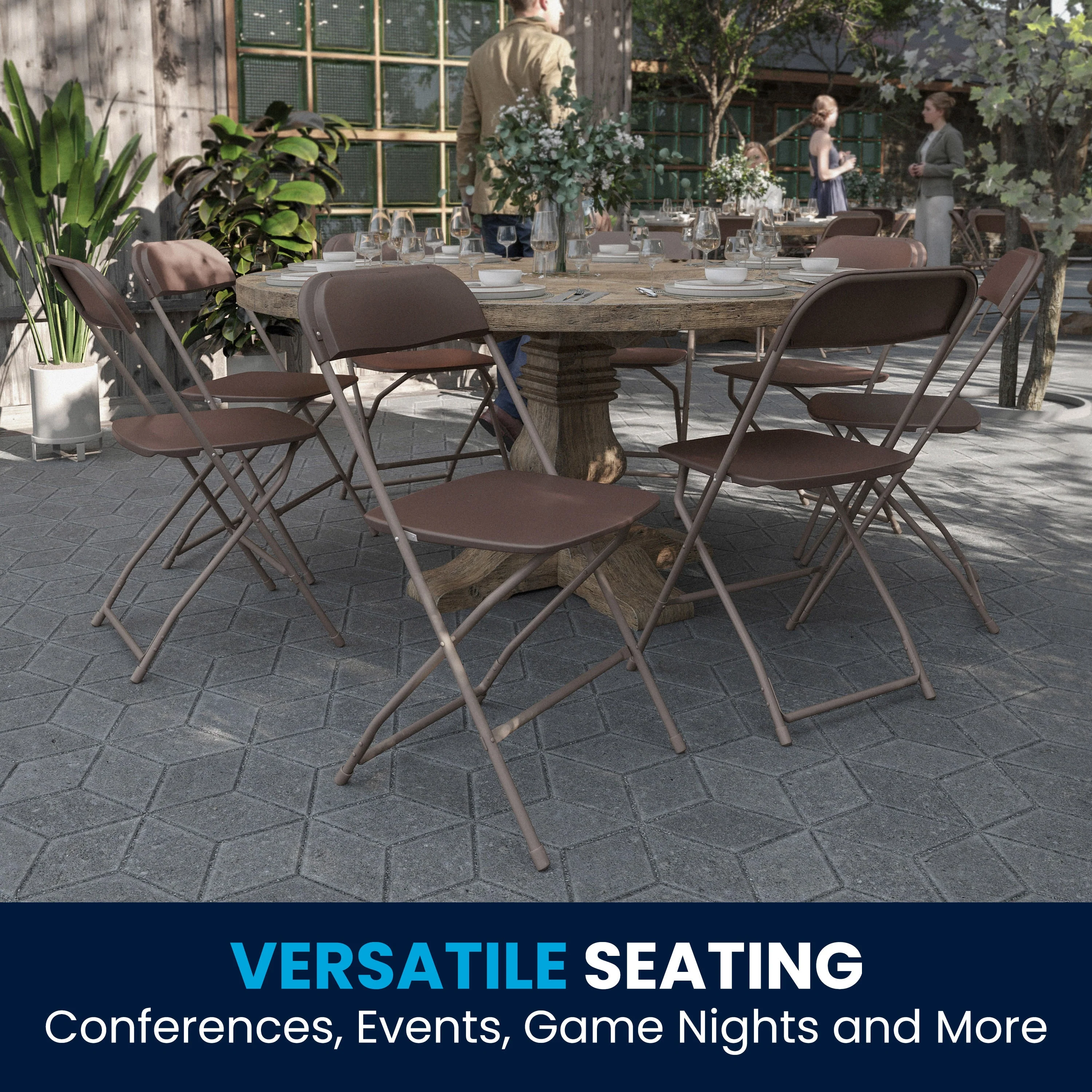 Hercules Series Plastic Folding Chair - 650LB Weight Capacity - Image 81