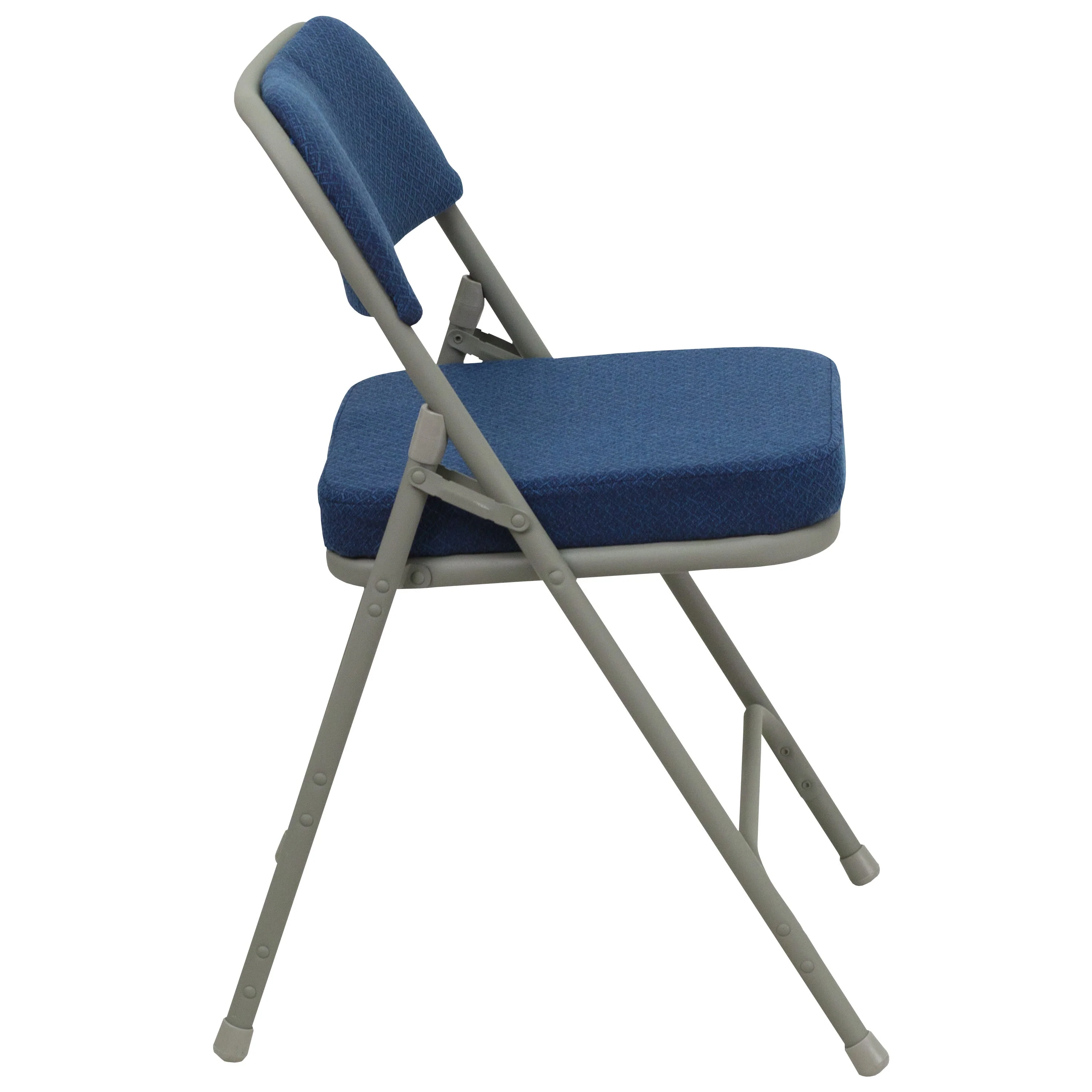 HERCULES Series 18.5"W Premium Curved Triple Braced & Double Hinged Fabric Upholstered Metal Folding Chair - Image 21