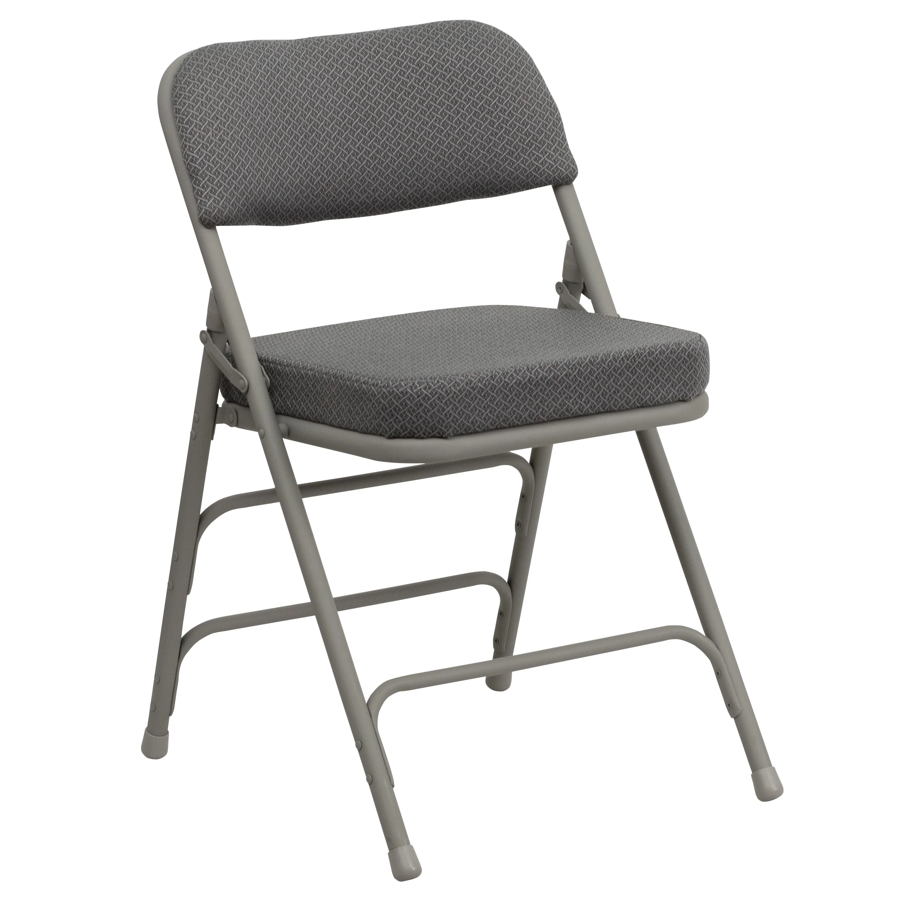 HERCULES Series 18.5"W Premium Curved Triple Braced & Double Hinged Fabric Upholstered Metal Folding Chair - Image 25