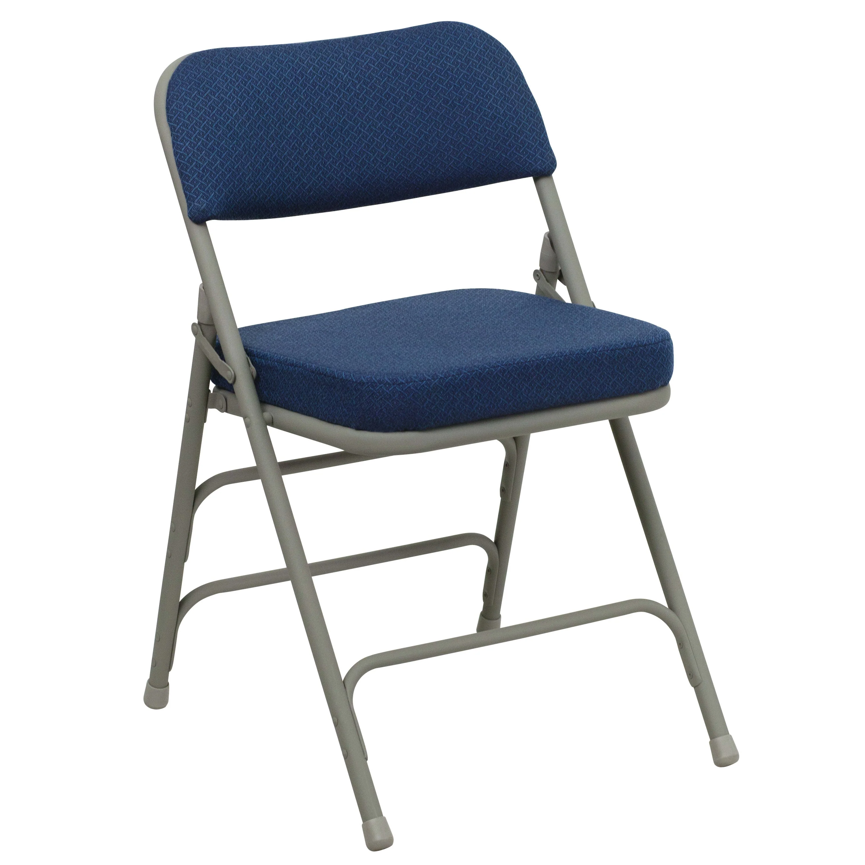 HERCULES Series 18.5"W Premium Curved Triple Braced & Double Hinged Fabric Upholstered Metal Folding Chair - Image 37
