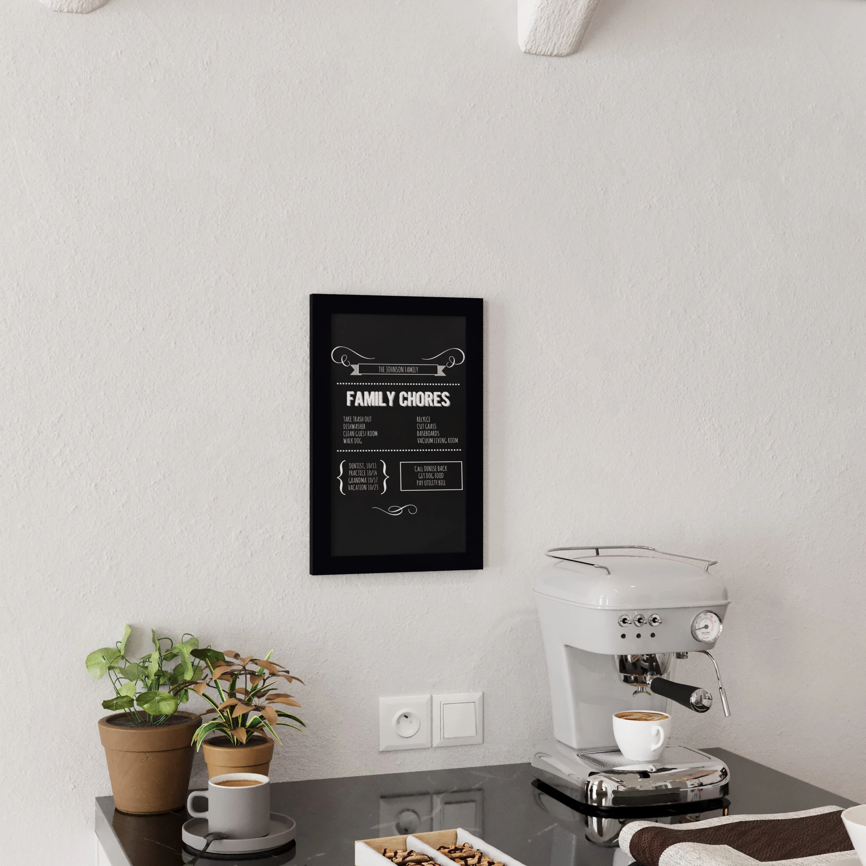 Canterbury Wall Mount Magnetic Chalkboard Sign, Hanging Wall Chalkboard Memo Board for Home, School, or Business, Set of 10 - Image 3