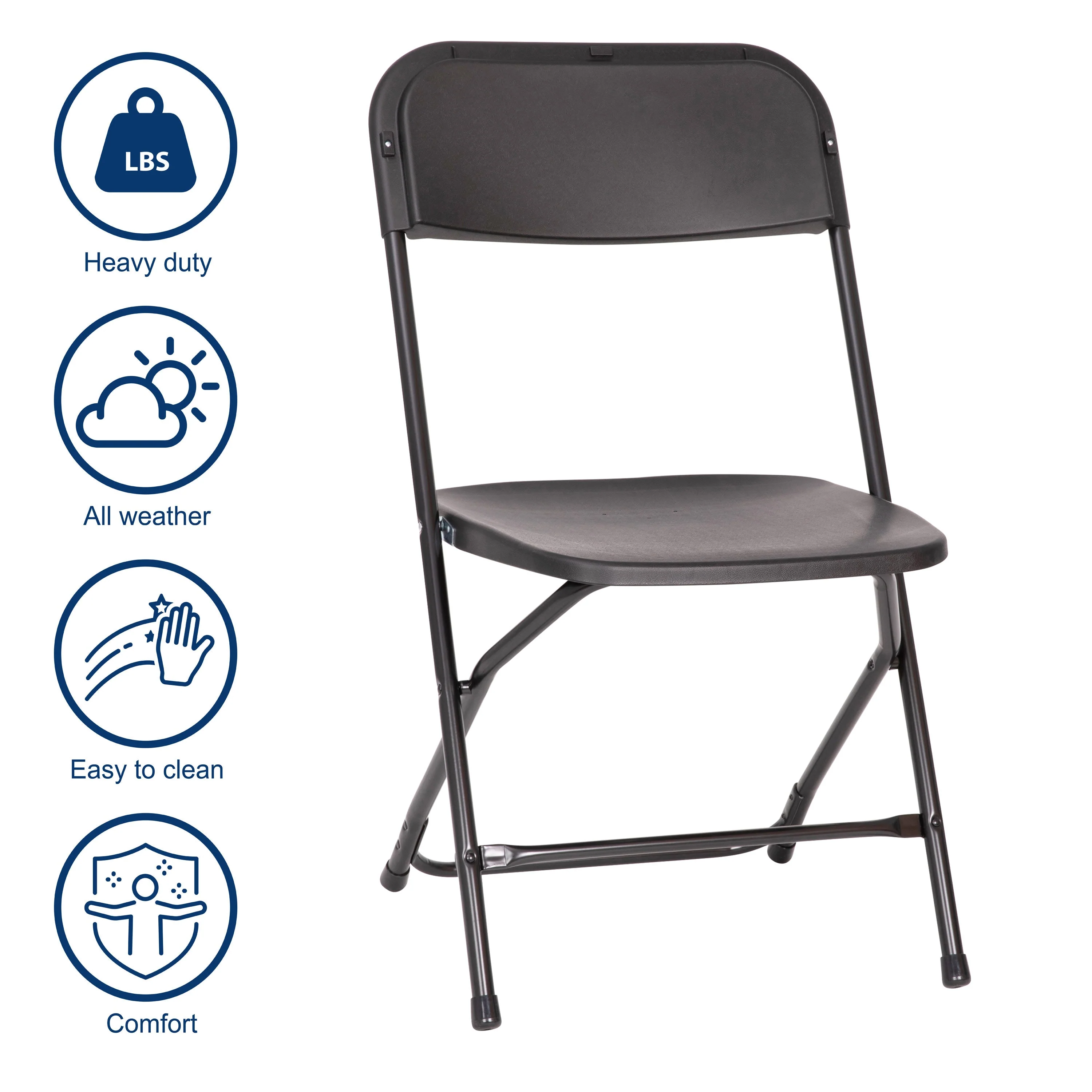 Hercules Big and Tall Commercial Folding Chair - Extra Wide 650LB. Capacity - Durable Plastic - Image 74