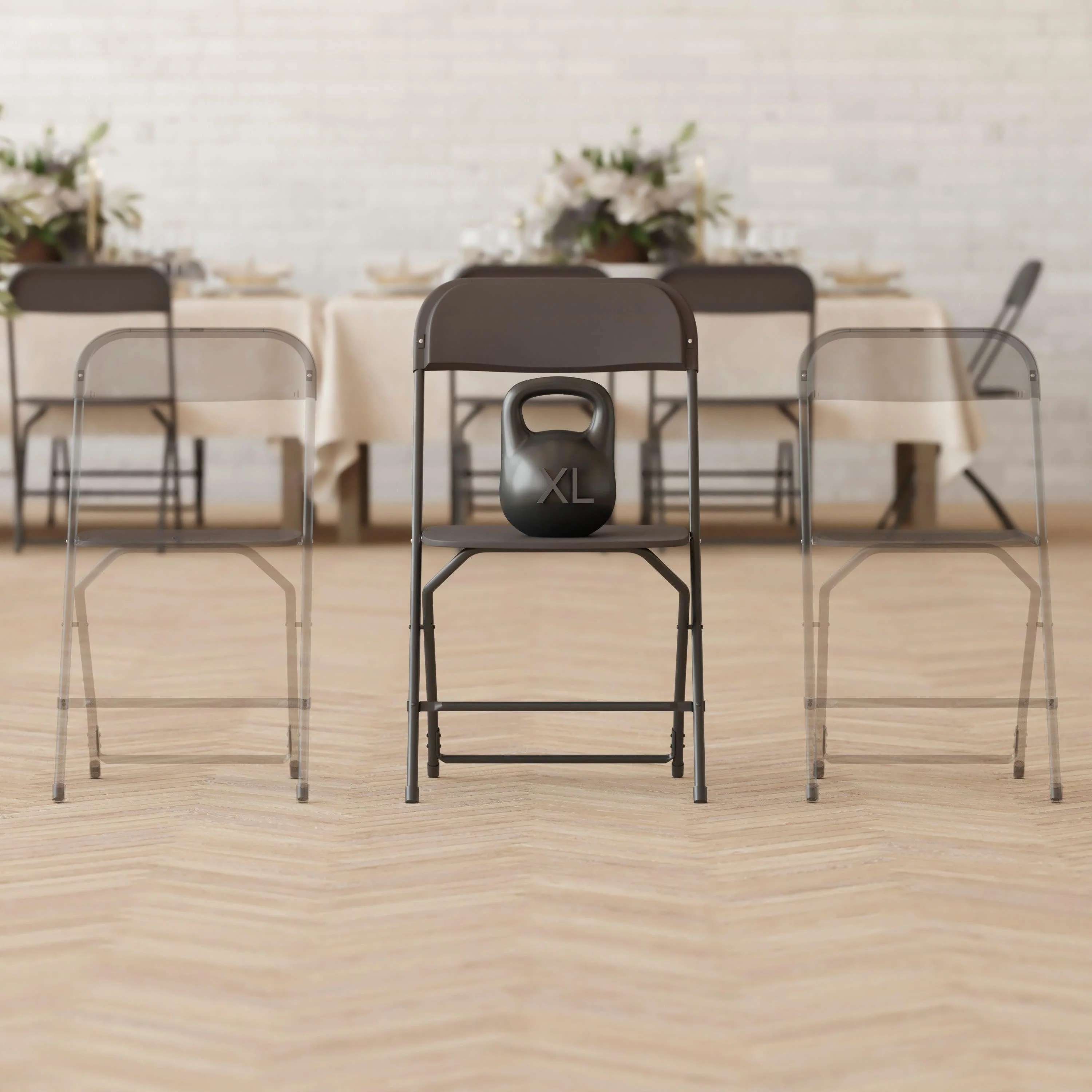 Hercules Big and Tall Commercial Folding Chair - Extra Wide 650LB. Capacity - Durable Plastic - Image 9