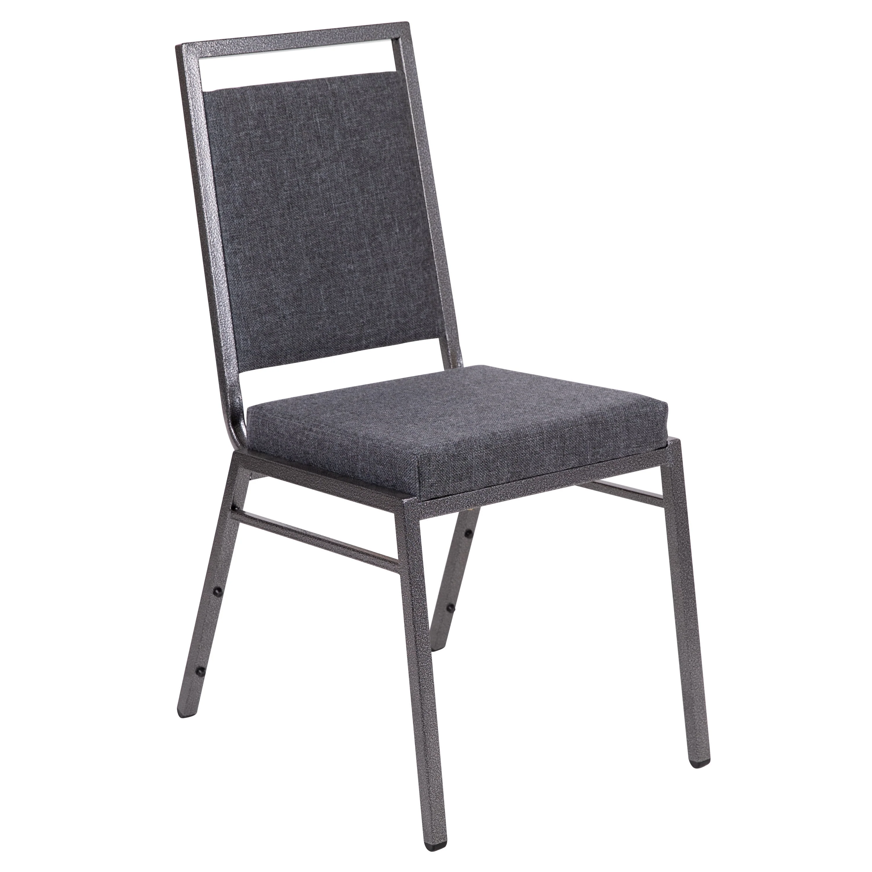 HERCULES Series Square Back Stacking Banquet Chair with Silvervein Frame - Image 30