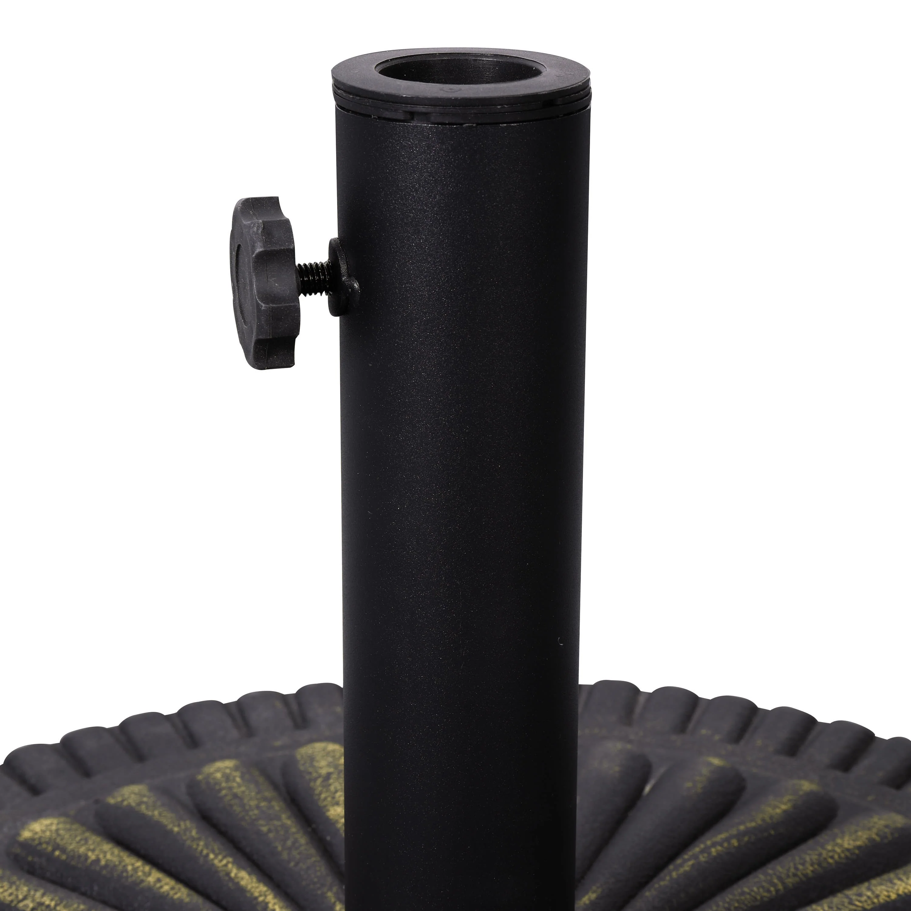 Kona Universal Cement Patio Umbrella Base with Sunburst Patterned Weatherproof Plastic Polymer Coating - Image 16