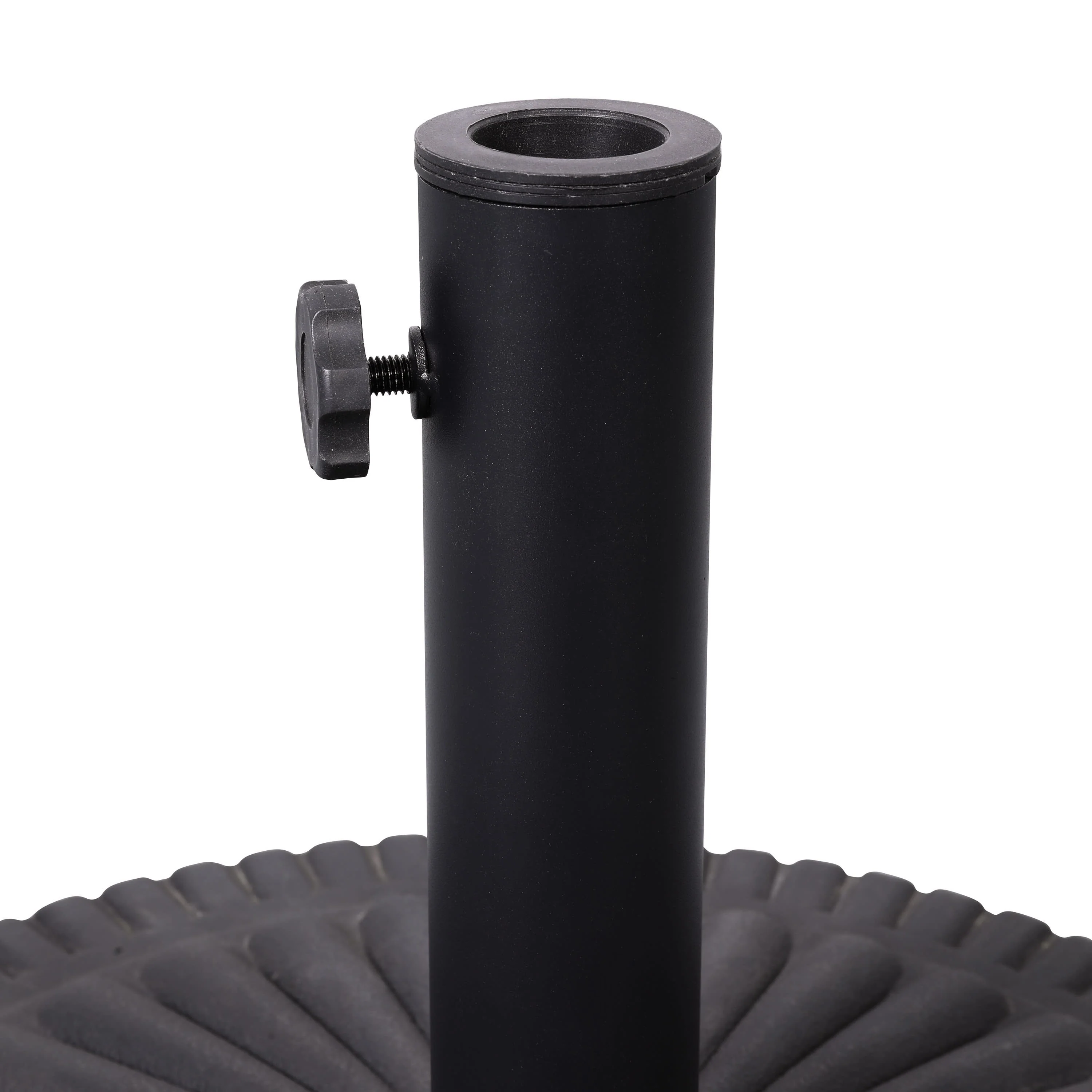 Kona Universal Cement Patio Umbrella Base with Sunburst Patterned Weatherproof Plastic Polymer Coating - Image 8